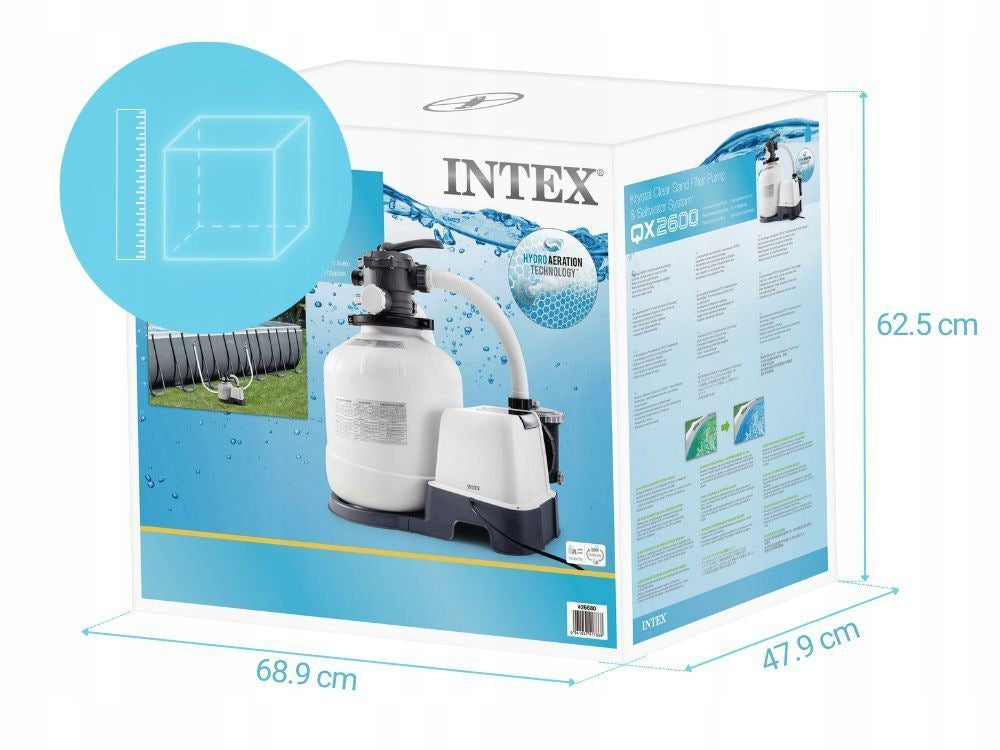 Pool Sand Pump 10000 l/h Chlorine Generator 11 g/l Intex 26680 Brand Intex