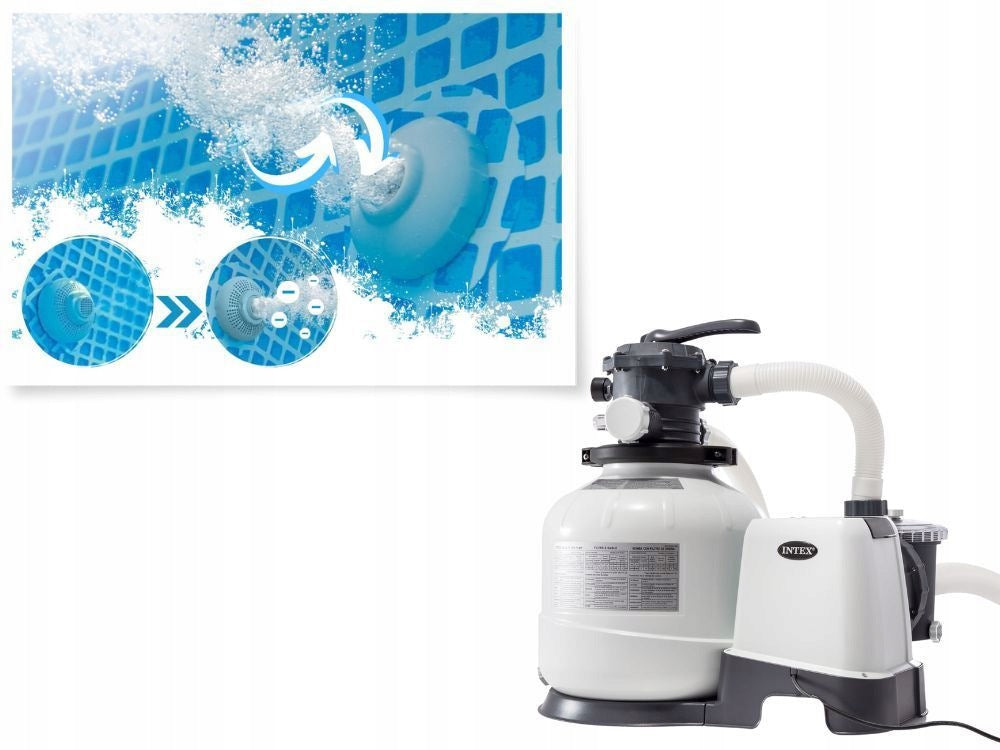 Pool Sand Pump 10000 l/h Chlorine Generator 11 g/l Intex 26680 Packaging status original