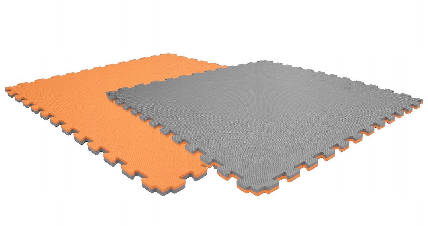 Pool mat exercise equipment for gymnasium puzzle 1m x 1m x 2cm Manufacturer code Mata puzzel 1m x 1m x 2cm szaro pomarańczowa