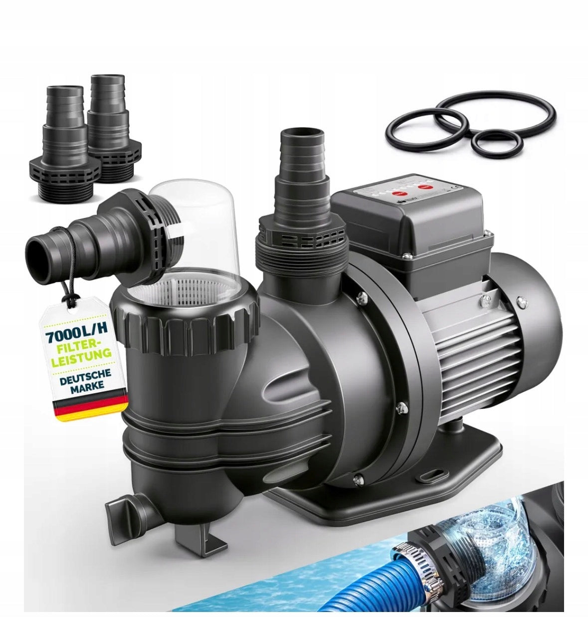 Pool pump 7000 l/h 250 W self-priming filter
