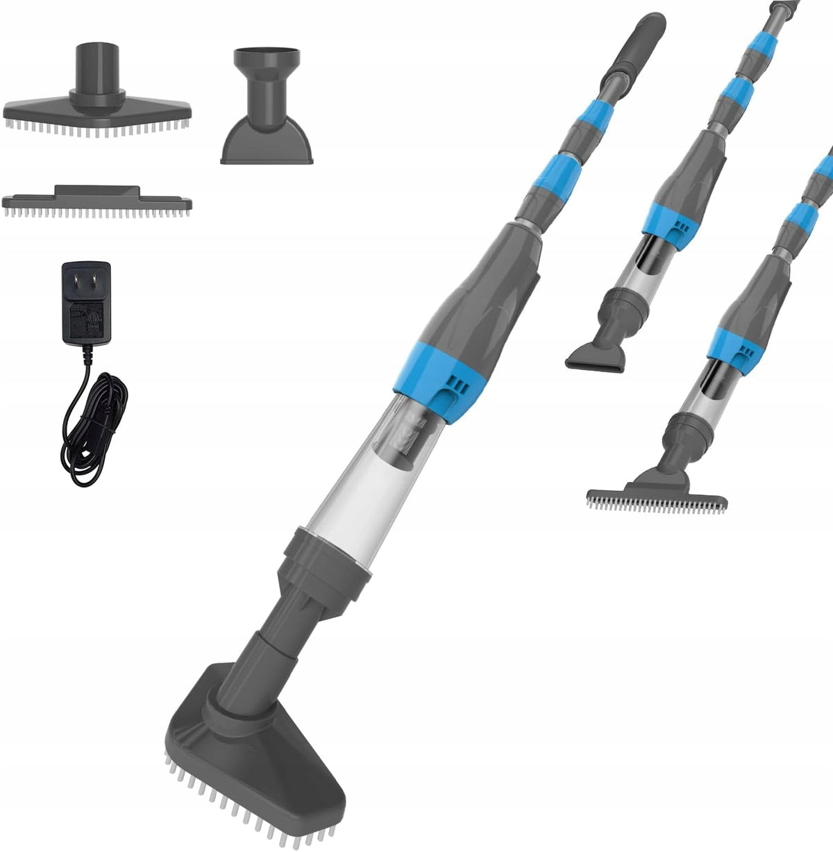 PoolyPoly 3in1 Cordless Pool Vacuum Cleaner 90min Grey