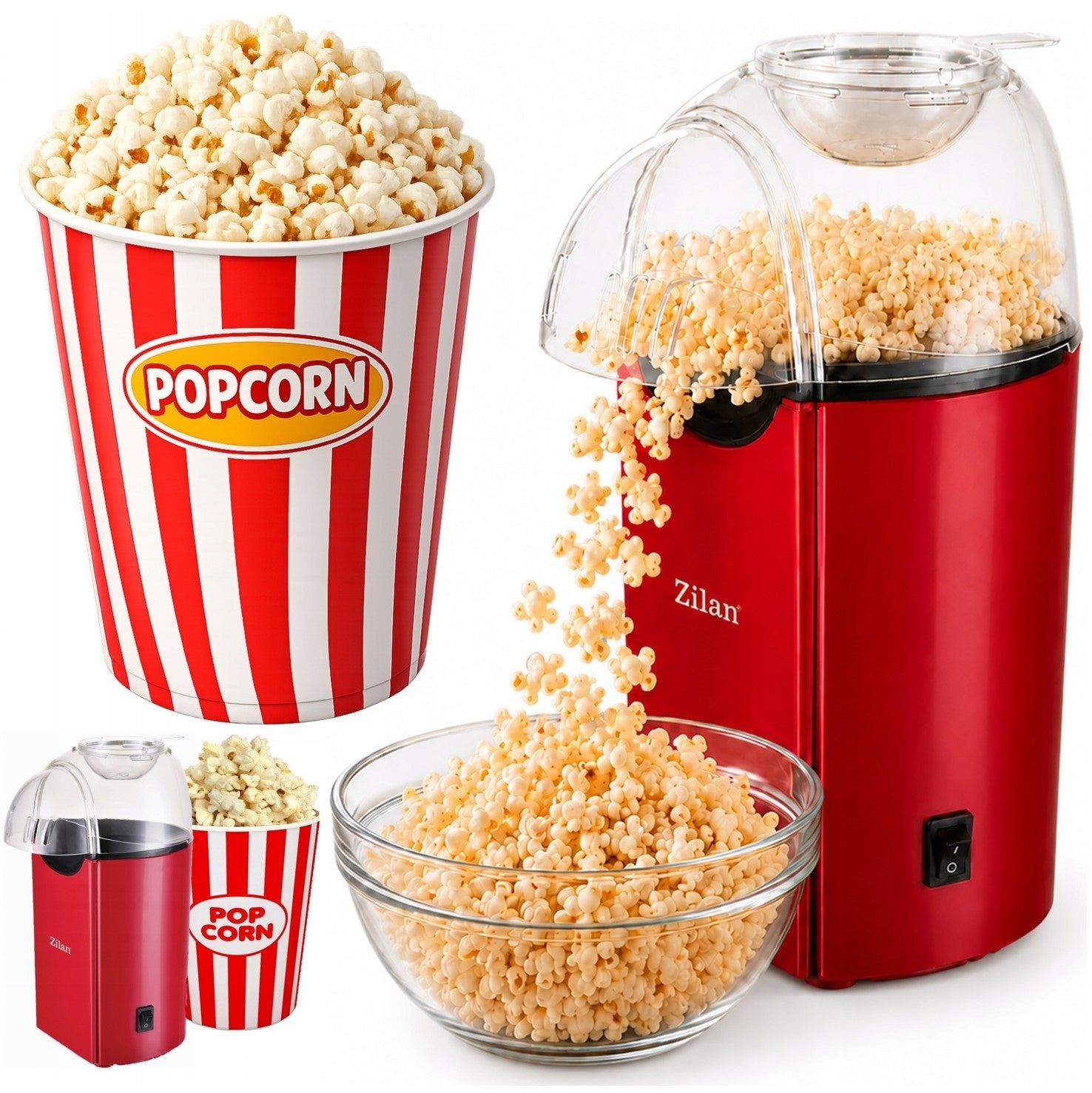 Popcorn MAKER WITHOUT FAT AIR FLOW 1200W
