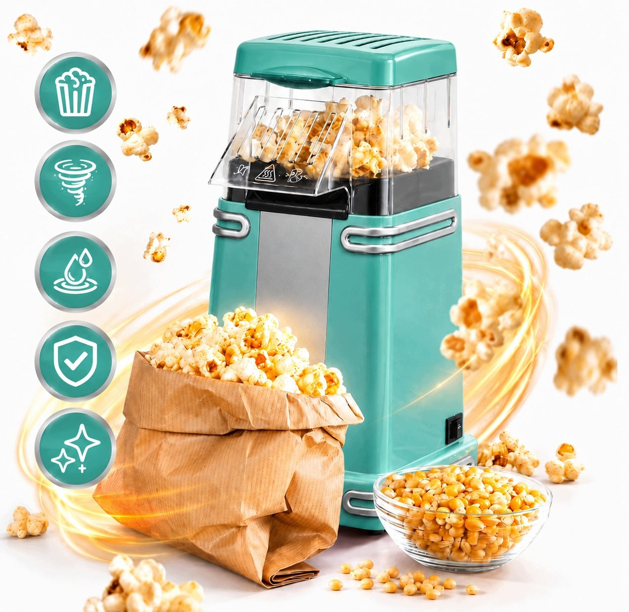 Popcorn Machine Ambiano 900W Fat Free