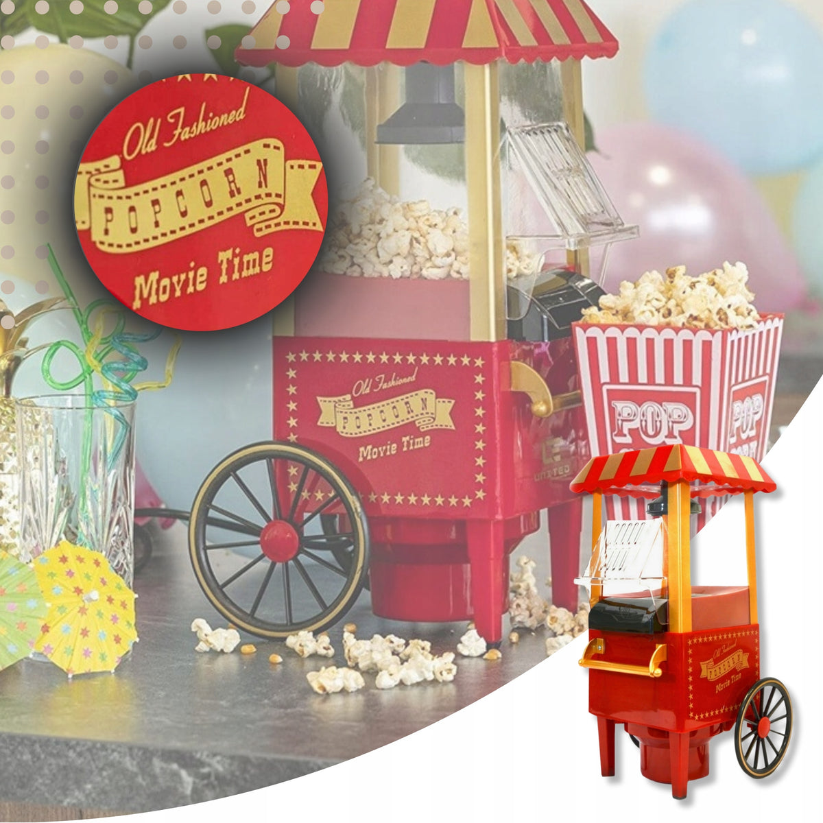 Popcorn Machine Strong Machine Popcorn Making Machine Manufacturer code popcorn maker retro prezent dla dziecka