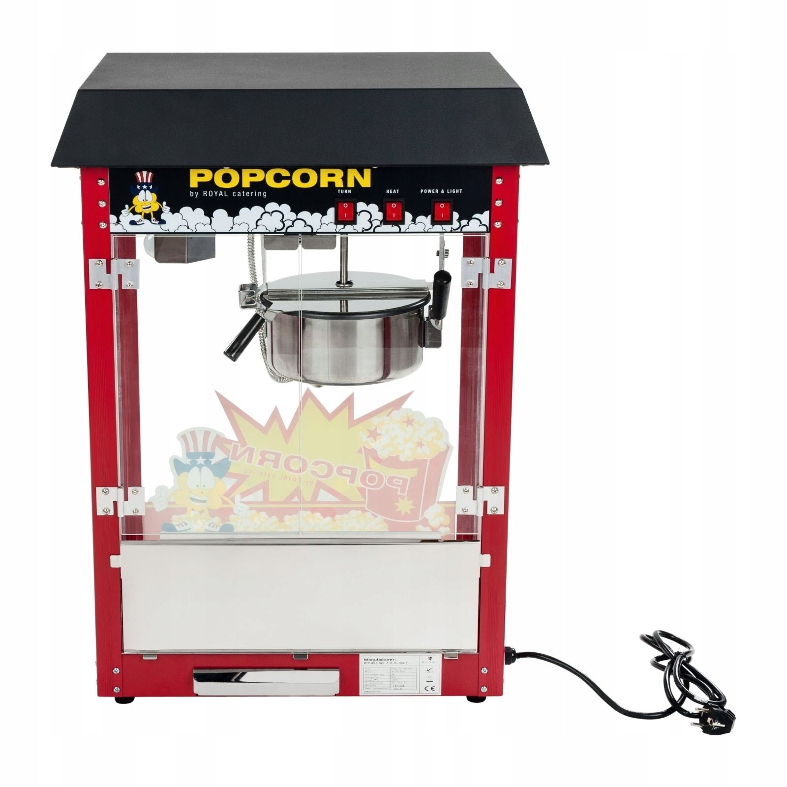 Popcorn machine Royal Catering RCPS-16E red 1600 W / 10010086 Brand Royal Catering