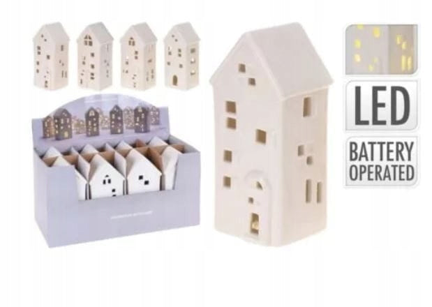 Porcelain house white 16 cm LED decoration Christmas decoration EAN (GTIN) 8719202748765