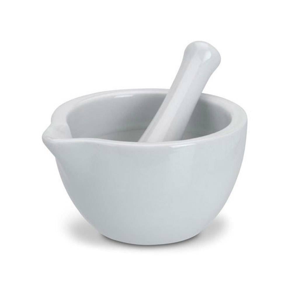 Porcelain mortar with pestle WHITE for HERBS SPICES 6 cm Ceramics