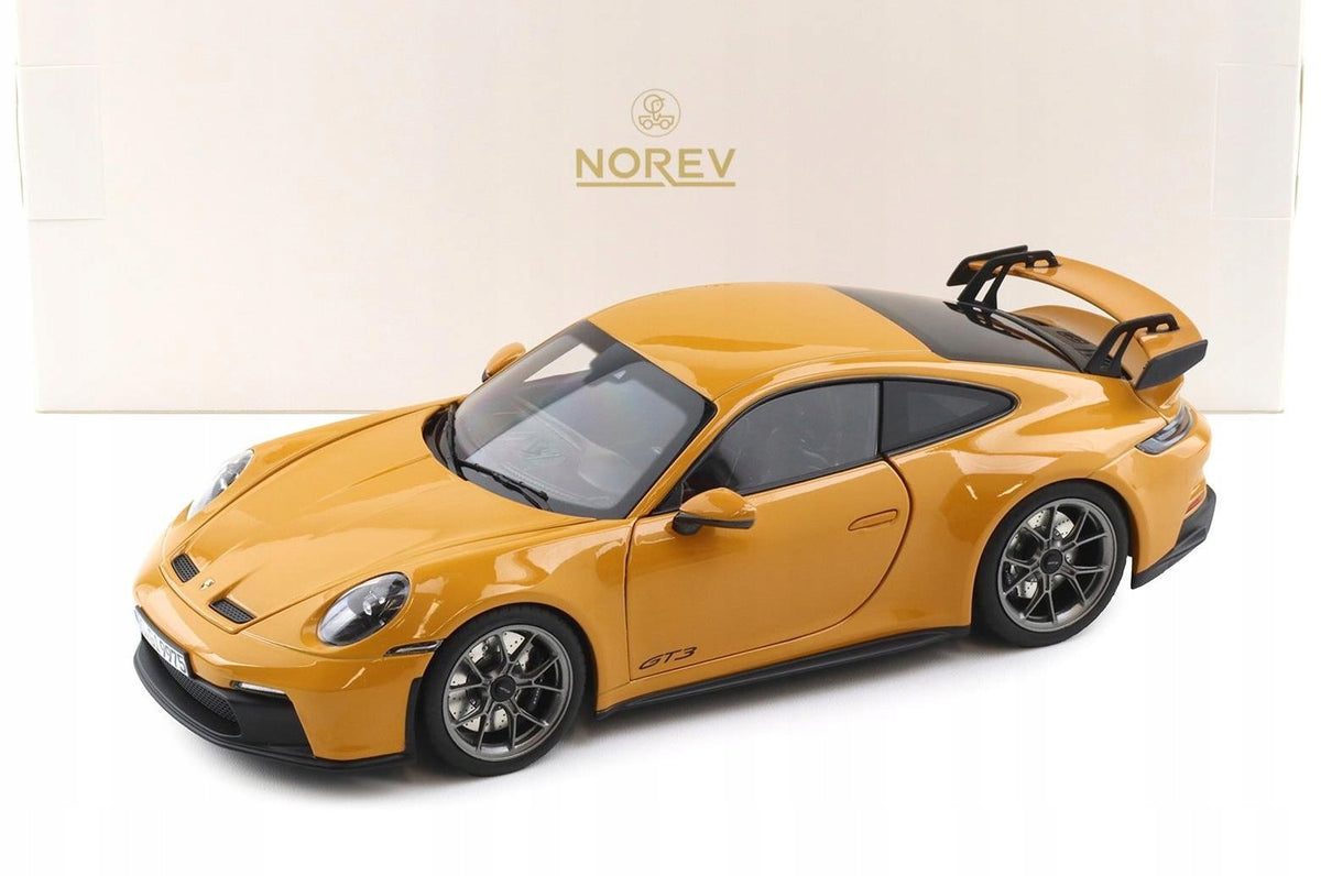 Porsche 911 (992) GT3 Coupe 2021 Bahama Yellow Norev 1:18 Model Car Manufacturer code 187300