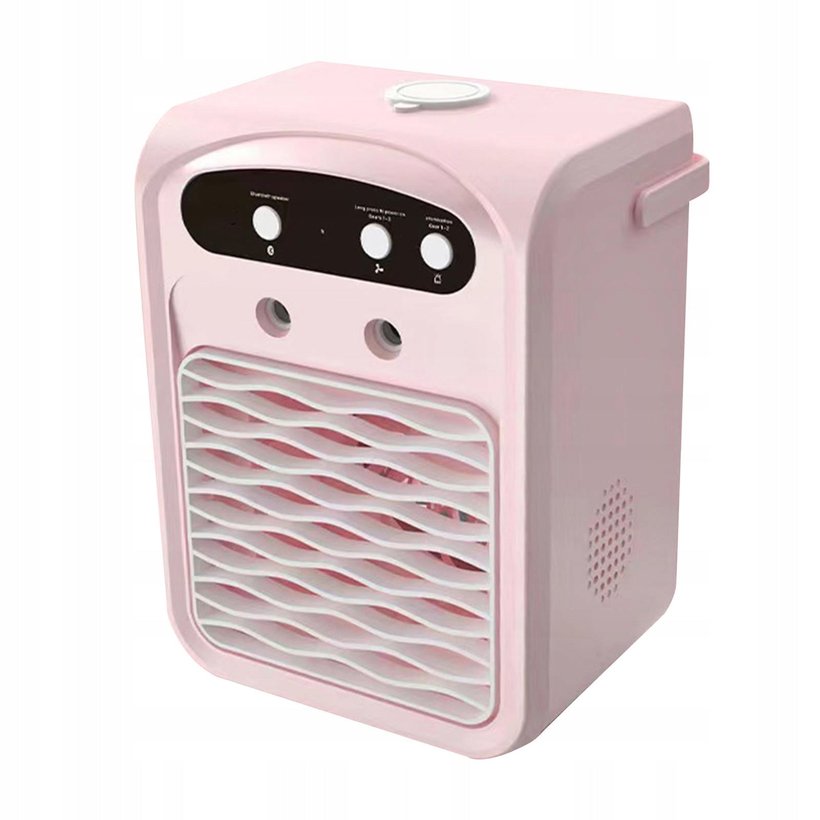 Portable Air Conditioner Efficient Misting Fan Noiseless Powerful Air Pink