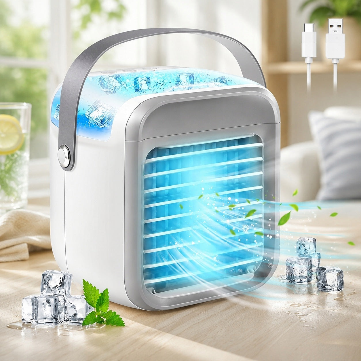Portable Air Conditioner Mobile Cooling Fan with 3 Speeds 4in1 Manufacturer code B0BPC27BGW