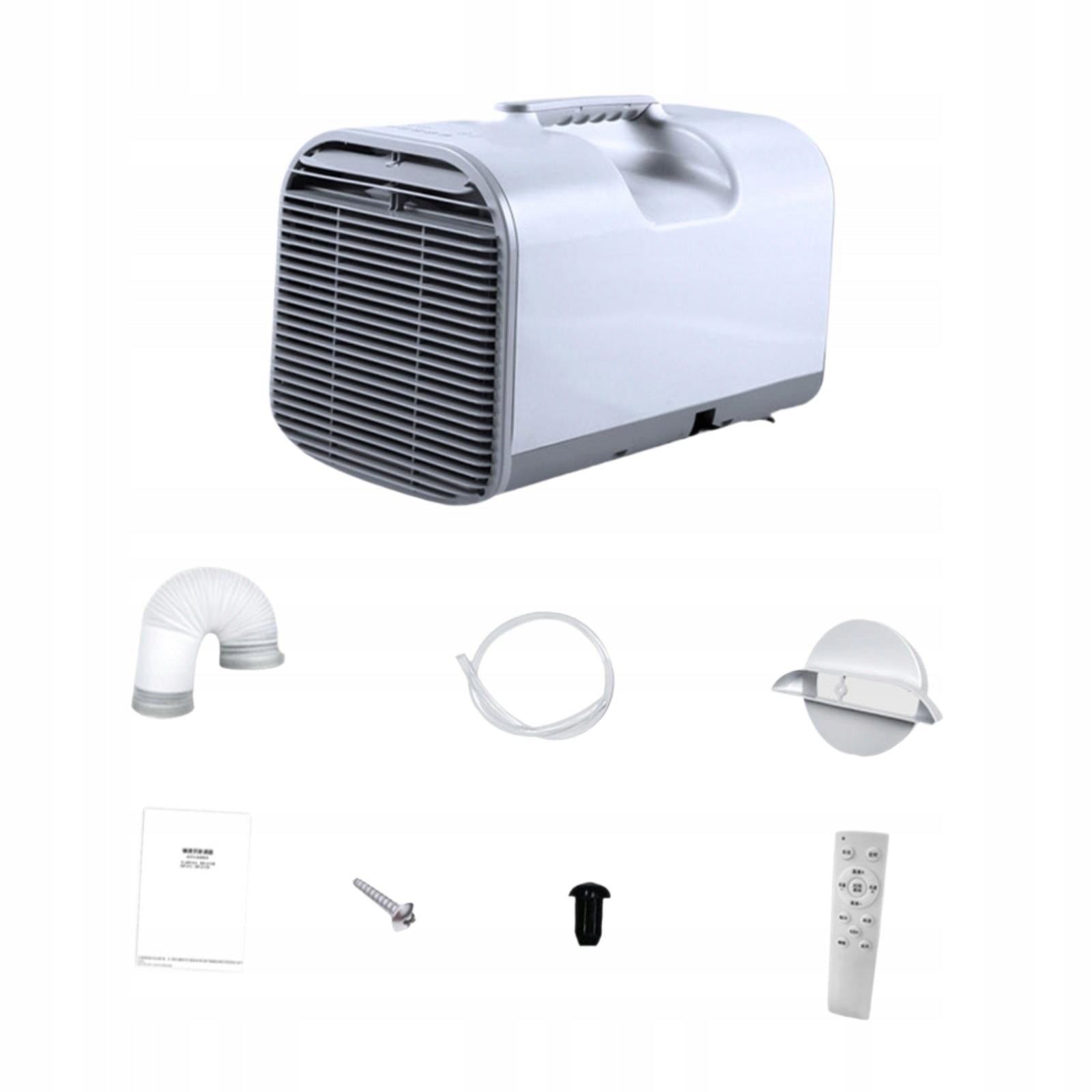 Portable Air Conditioner Pet Room No Drainage Desktop Compact Voice style B Dominant color white