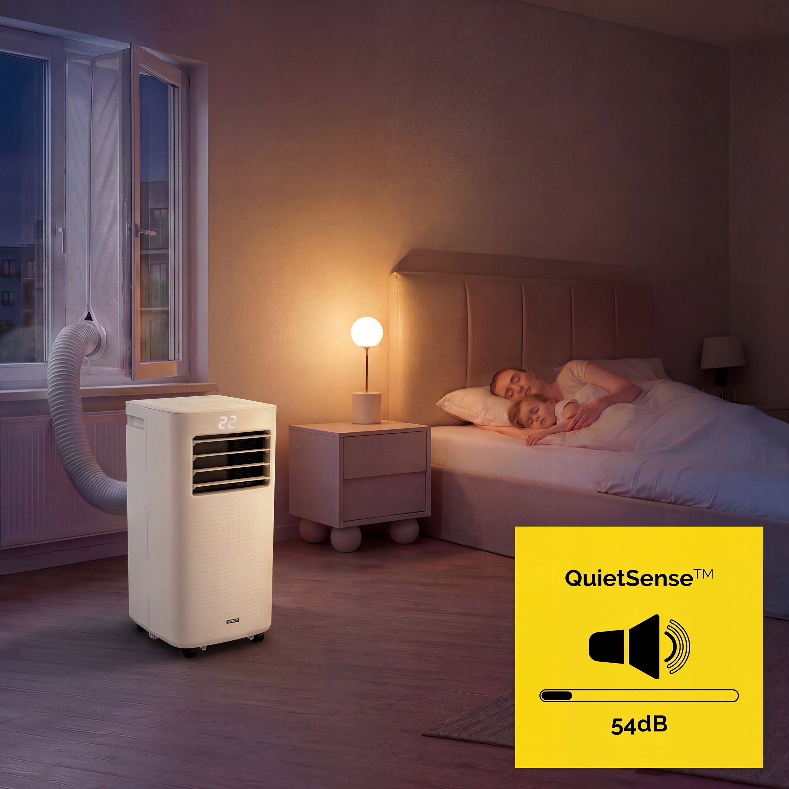 Portable Air Conditioner Quiet Small 3kW 30m2 Yoer Dehumidifies WiFi Heating Function Brand Yoer