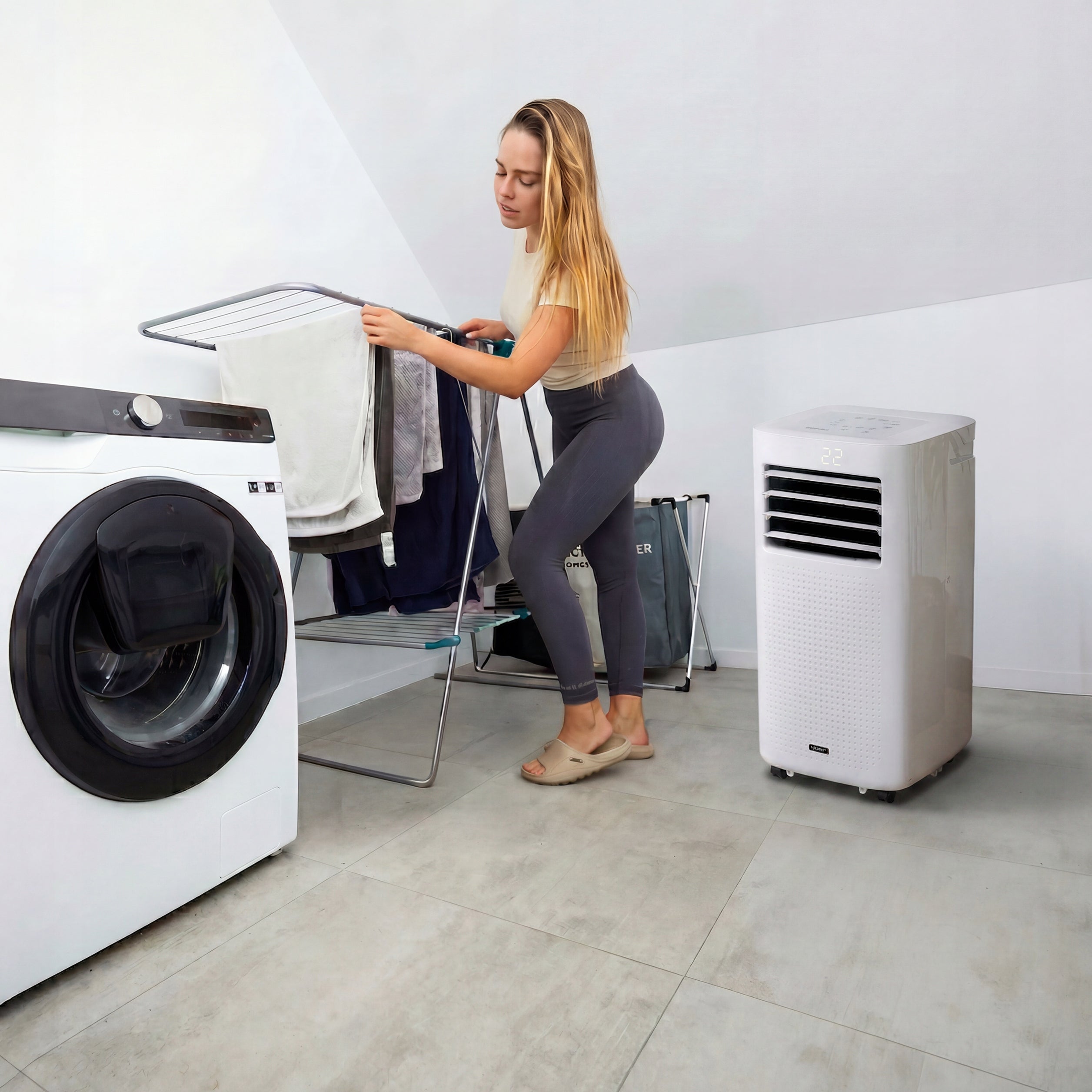 Portable Air Conditioner Quiet Small 3kW 30m2 Yoer Dehumidifies WiFi Heating Function Control manual with the remote control