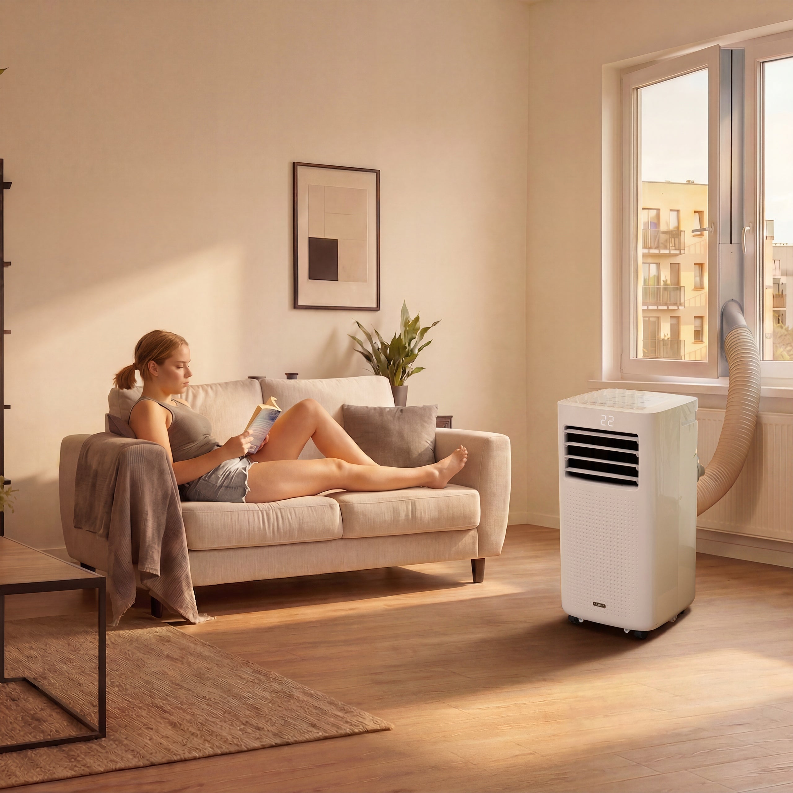 Portable Air Conditioner Quiet Small 3kW 30m2 Yoer Dehumidifies WiFi Heating Function Manufacturer code PAC03W FrostBox Klimatyzacja Funkcja grzania