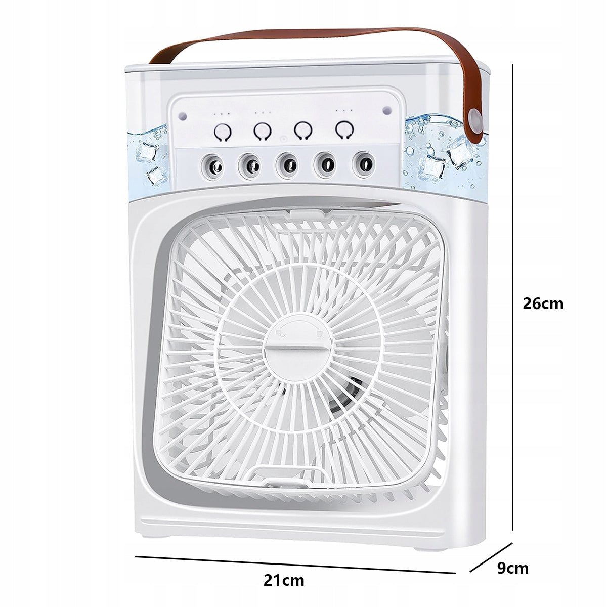 Portable Air Conditioner,Small Evaporator with Cool Mist Humidifier Dominant color white