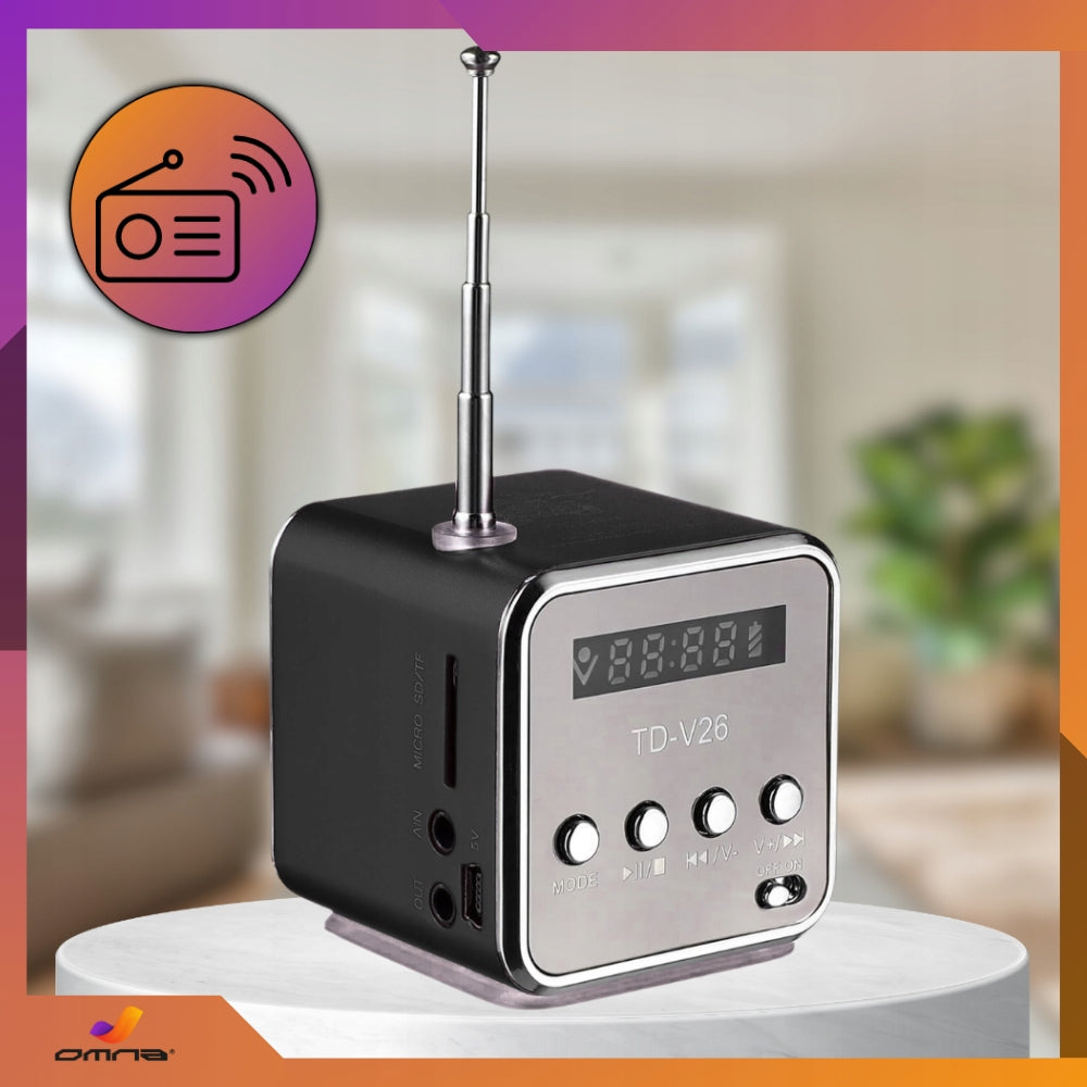 Portable Battery Operated FM Radio with FM Led Speaker USB Kitchen Radio Packaging status original