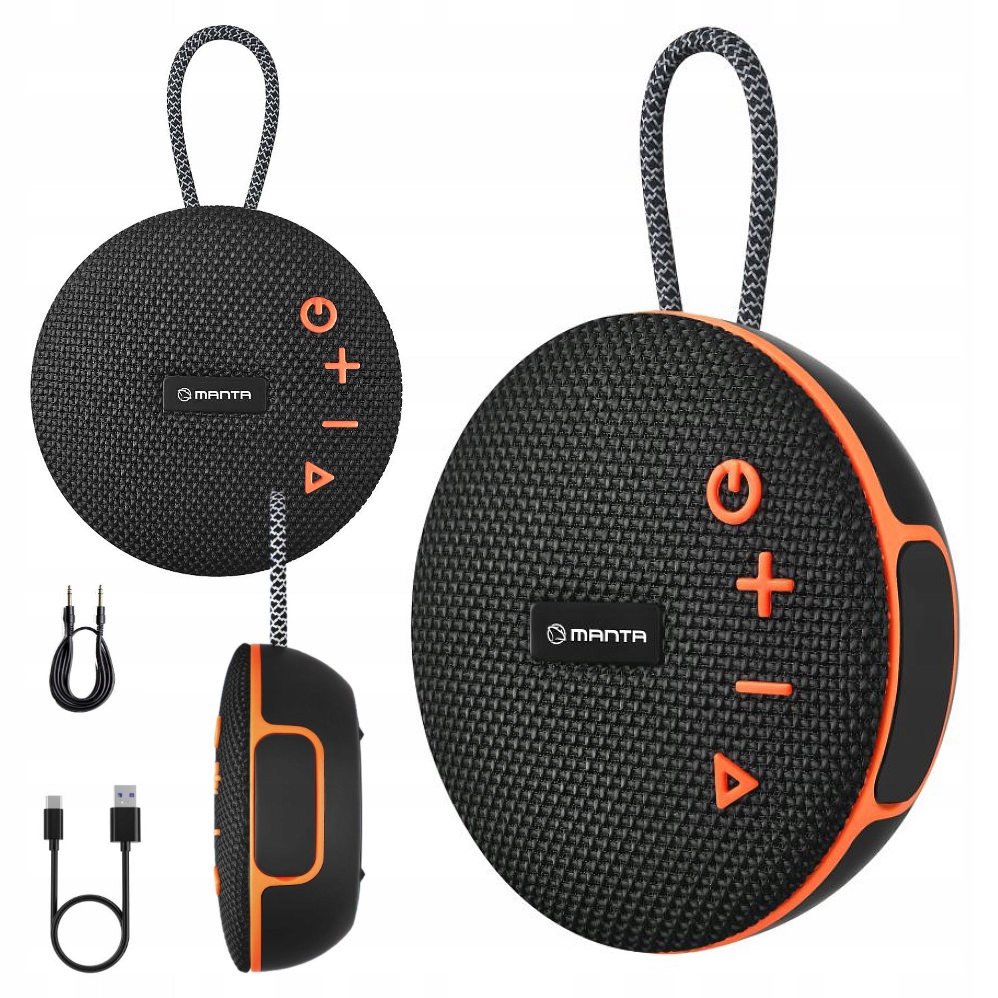 Portable Bluetooth Speaker Manta SPK02GO small FM Radio TWS 15W 15h microSD