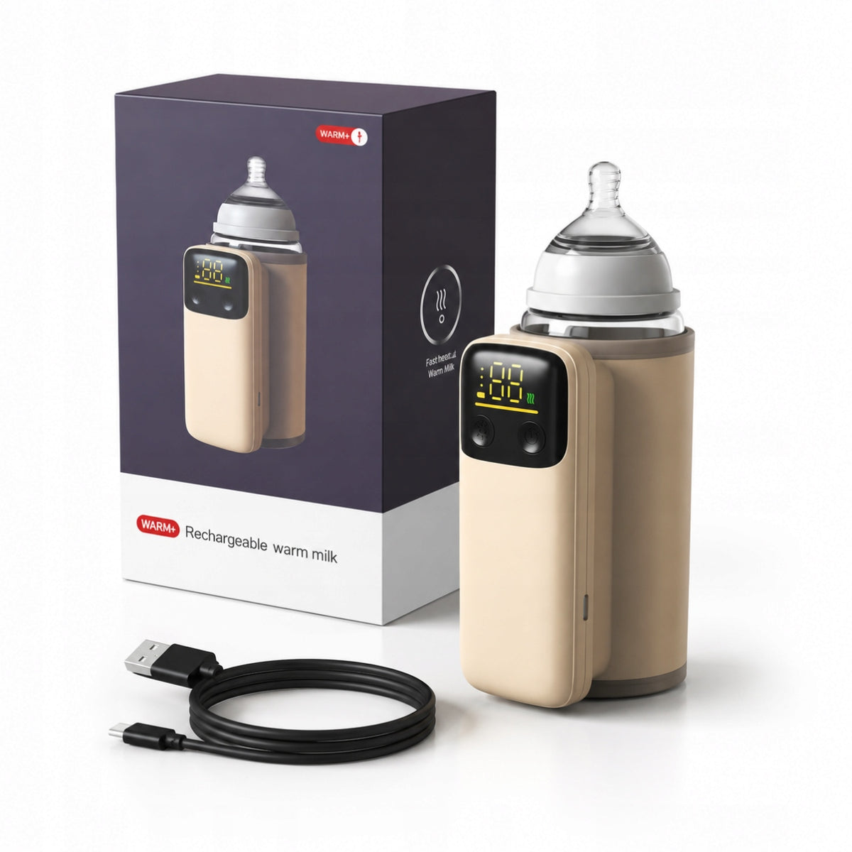 Portable Bottle Warmer 6000mAh Built-in Battery 6 Settings