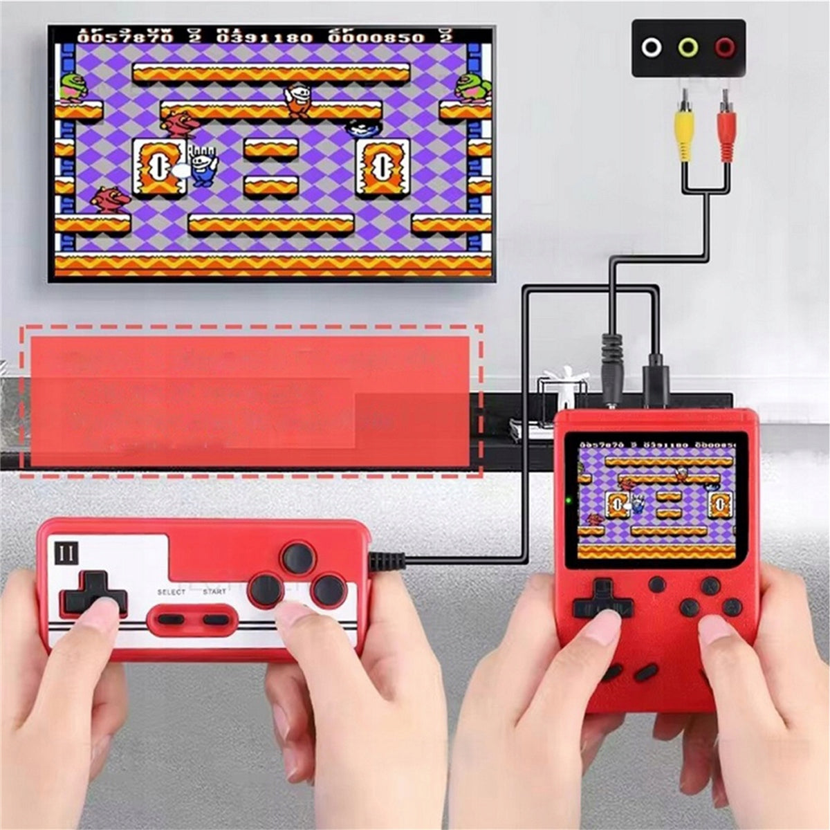 Portable CONSOLE 500 Games Retro Gaming Device With Game Controller Kid's age 6+ years