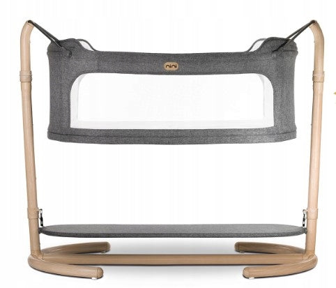 Portable Crib Folding Baby Crib Swing Grey