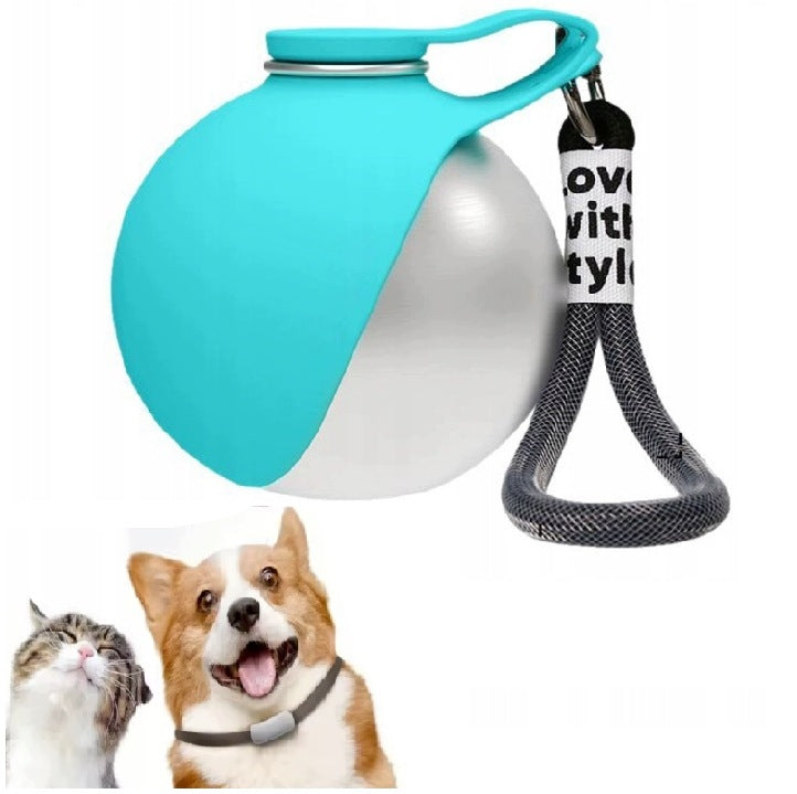 Portable Dog Water Bottle with Lanyard, Airtight, Spherical 285ML