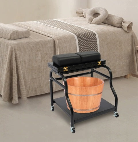 Portable Esthetician Trolley Cart Foot Bath Cart with Wheels 40*40cm Medical device no