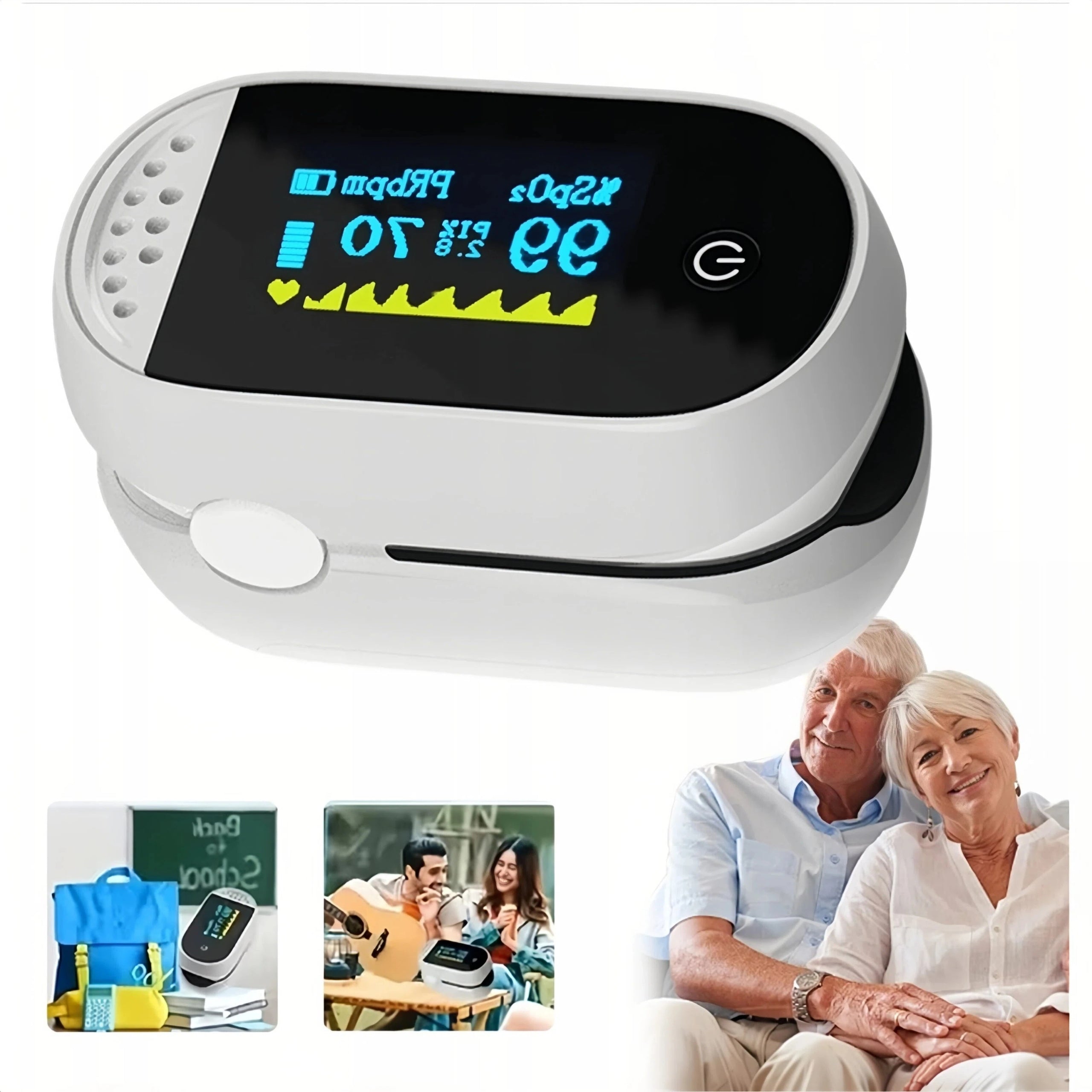 Portable Finger Heart Rate Monitor Strong Accurate