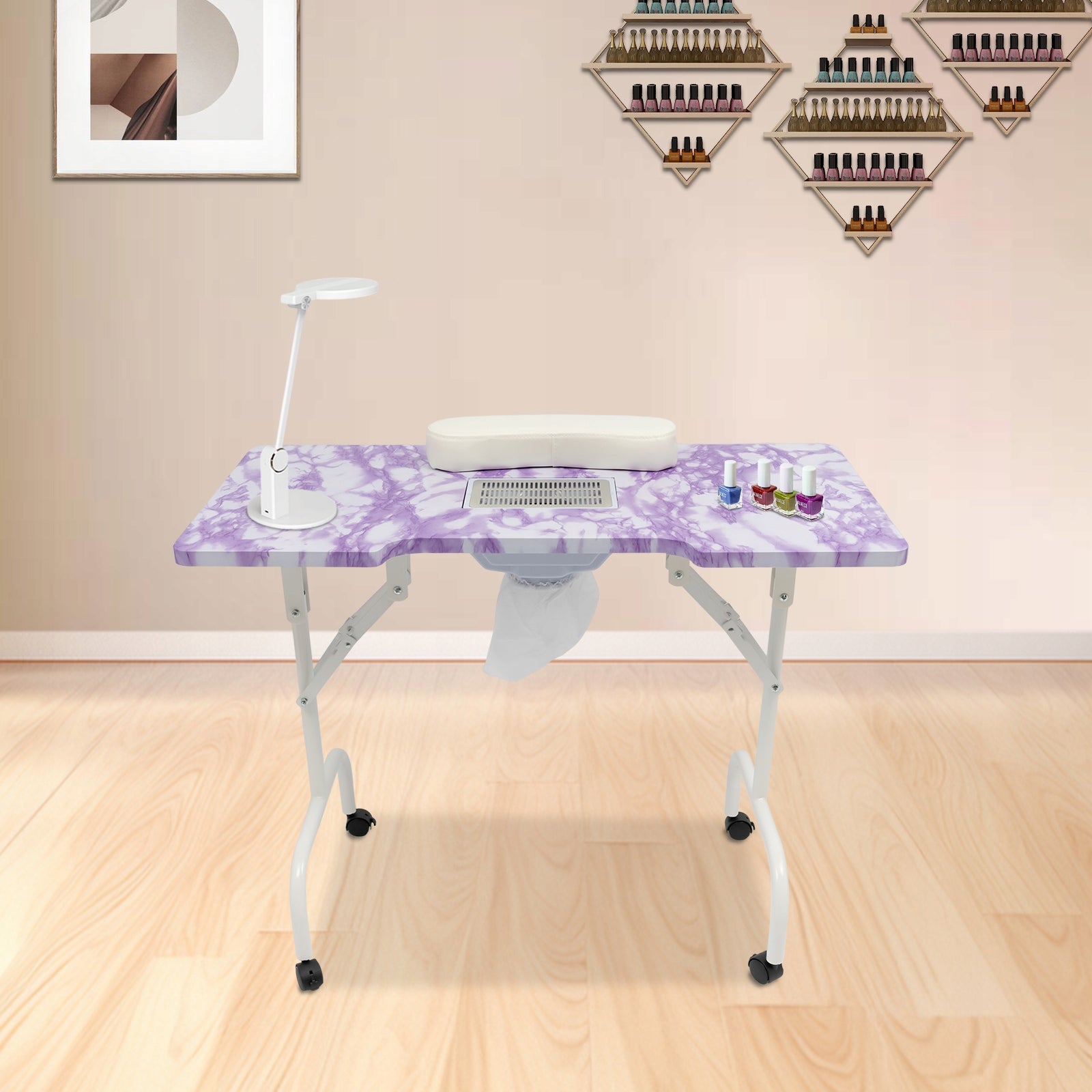 Portable Foldable Manicure Table with Vacuum Manufacturer code f115