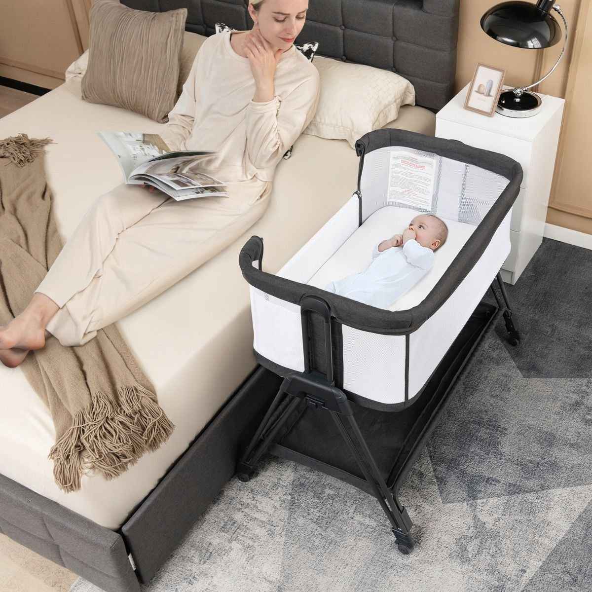 Portable Folding Baby Cot Brand Costway