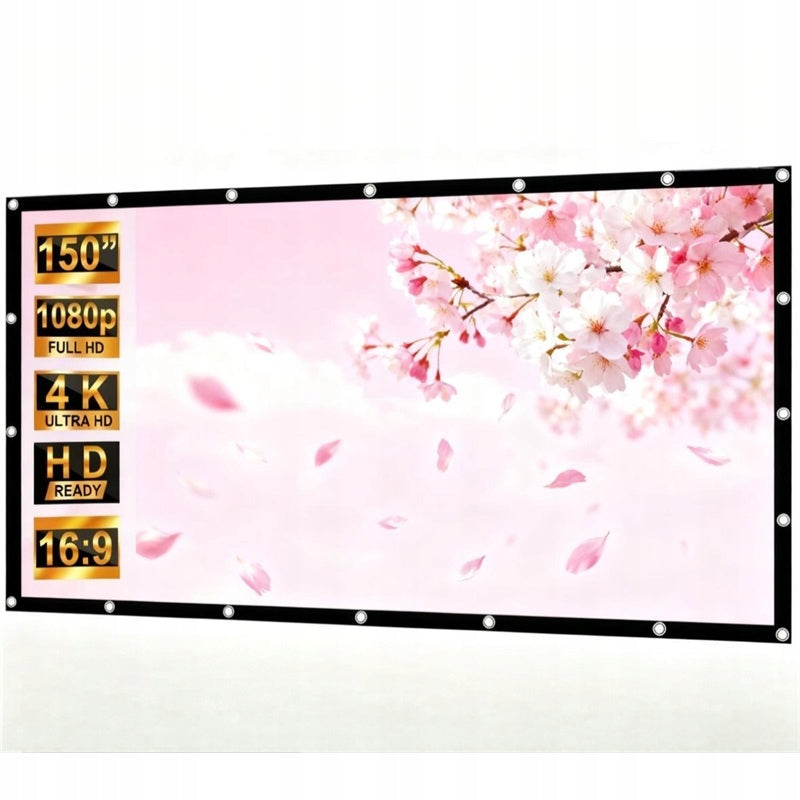 Portable Projection Screen 150'' 16:9 330x187cm easy installation