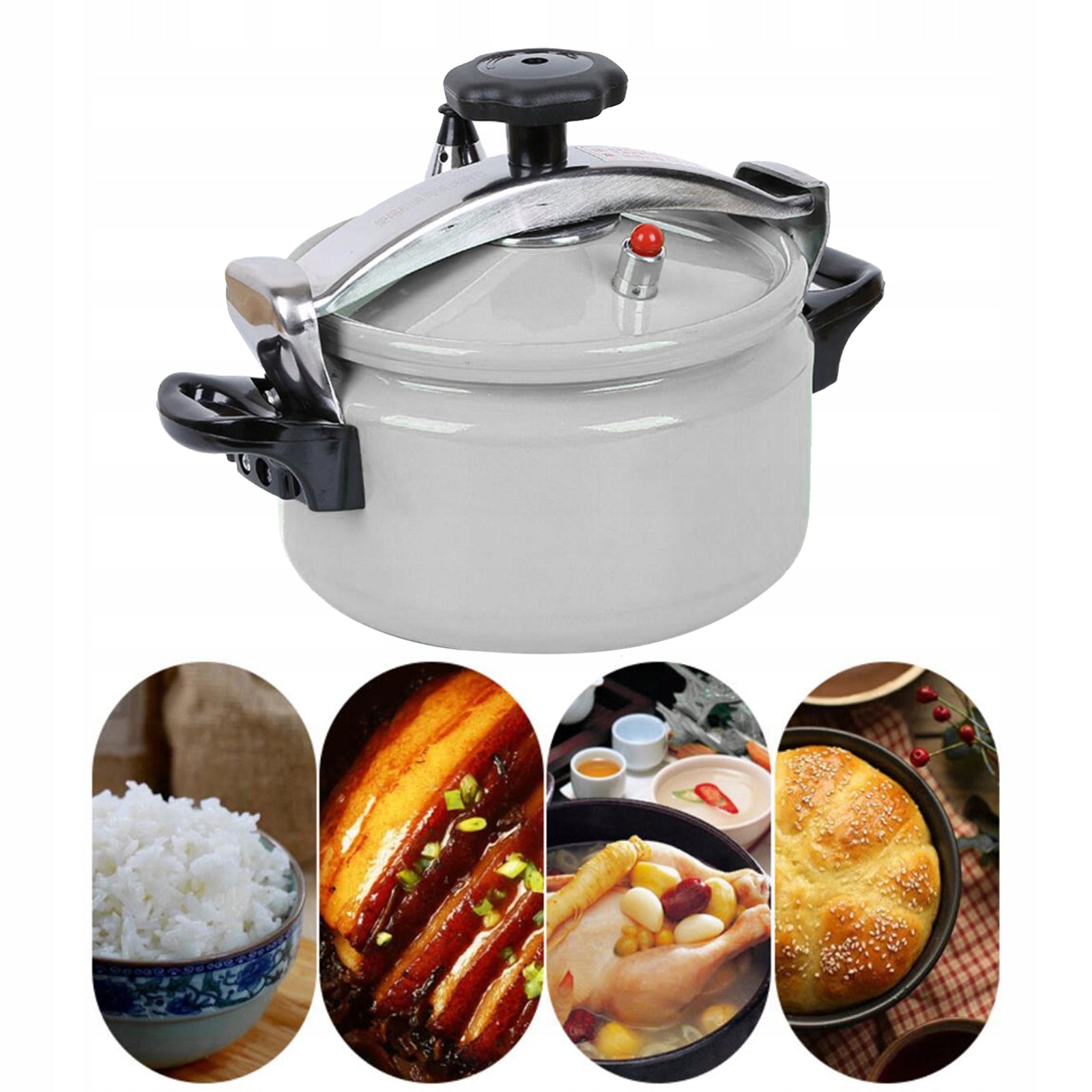 Portable Proof Soup Rice Cooking Steamer Argent 4L Dominant color other