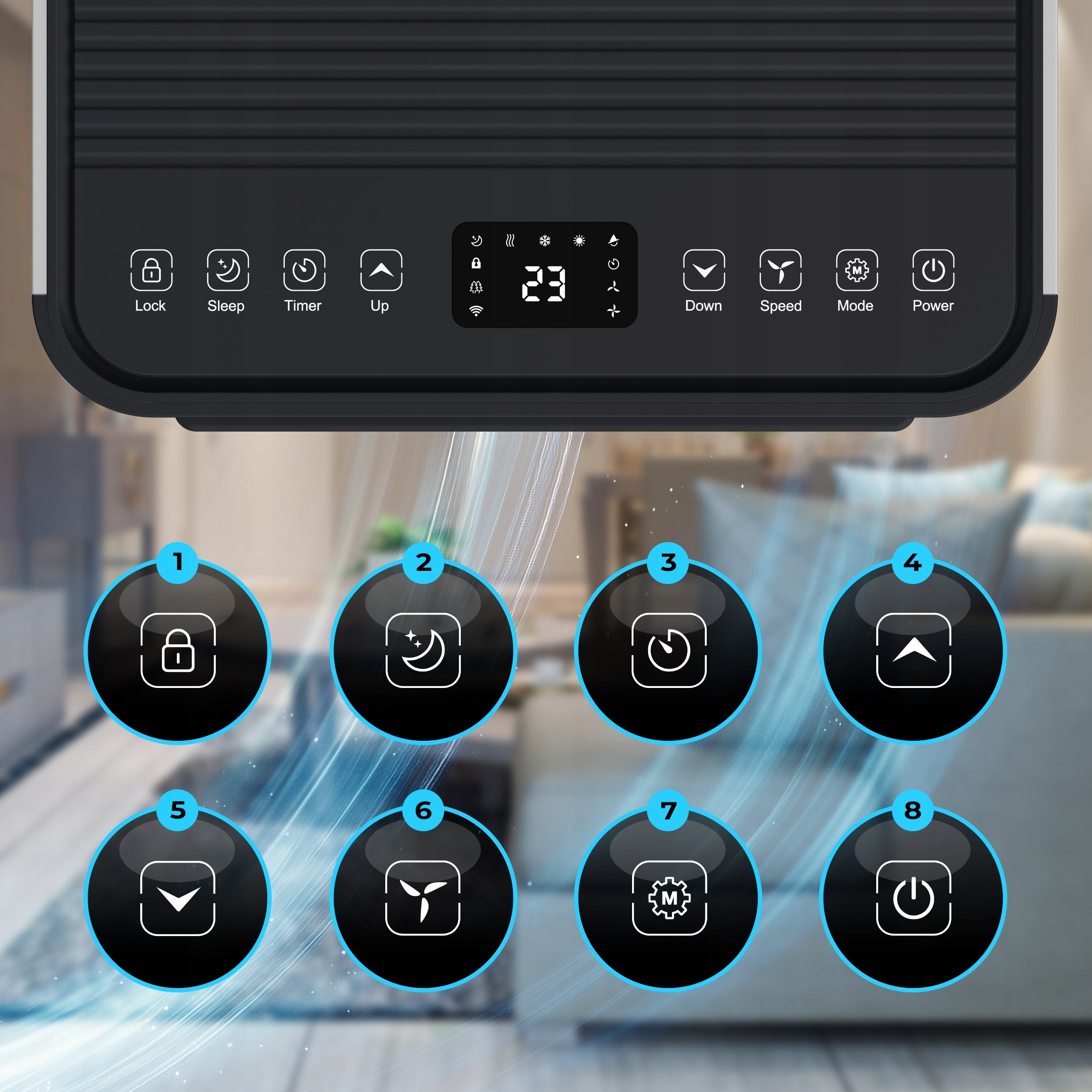 Portable Room Air Conditioner DUO 3kW WiFi 30m2 Quiet Dehumidifier Seal Type air conditioner
