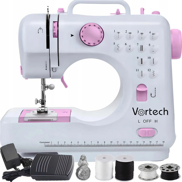 Portable Sewing Machine With Pedal VORTECH + Tailor Set Freebie Brand Vortech