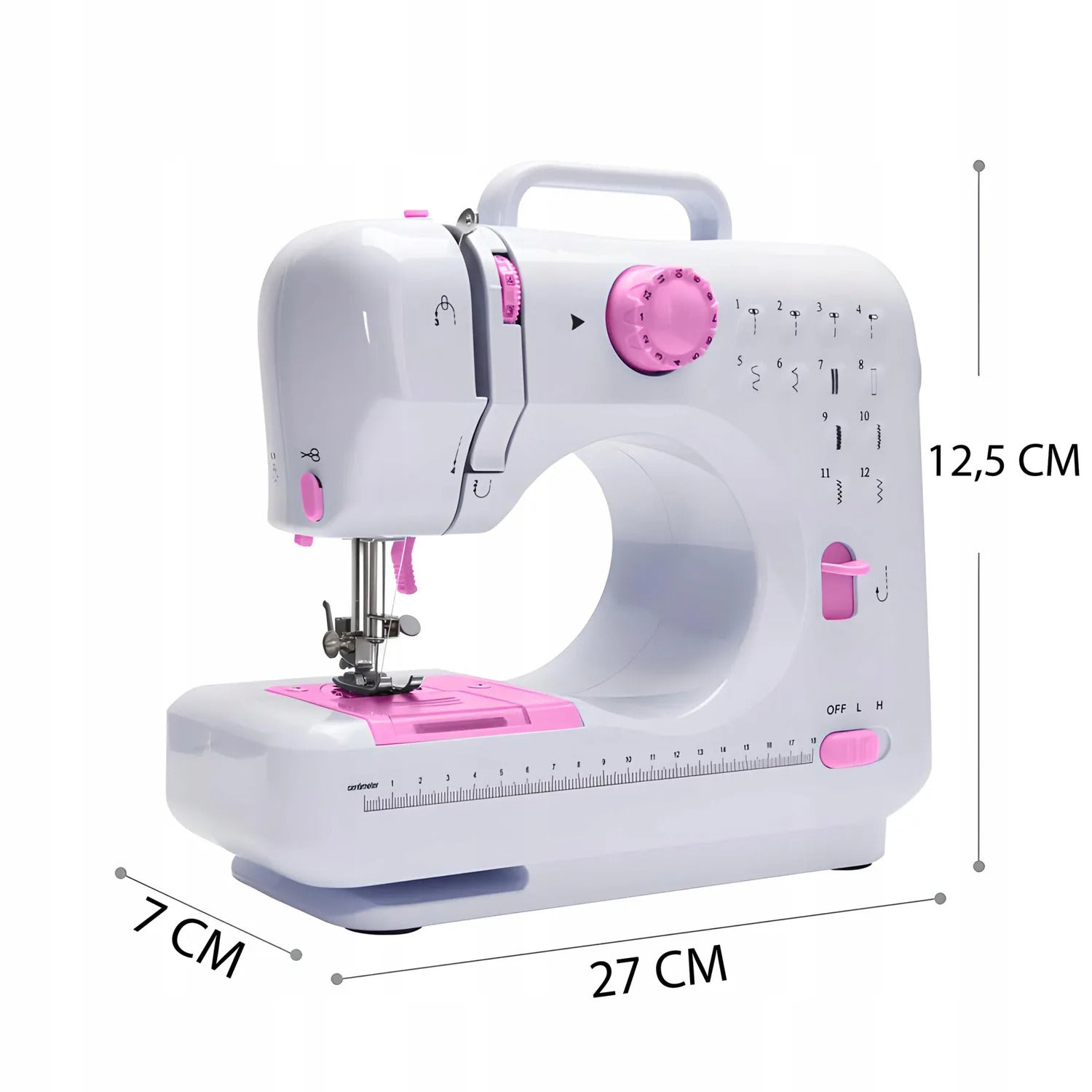 Portable Sewing Machine With Pedal VORTECH + Tailor Set Freebie Model Przenośna