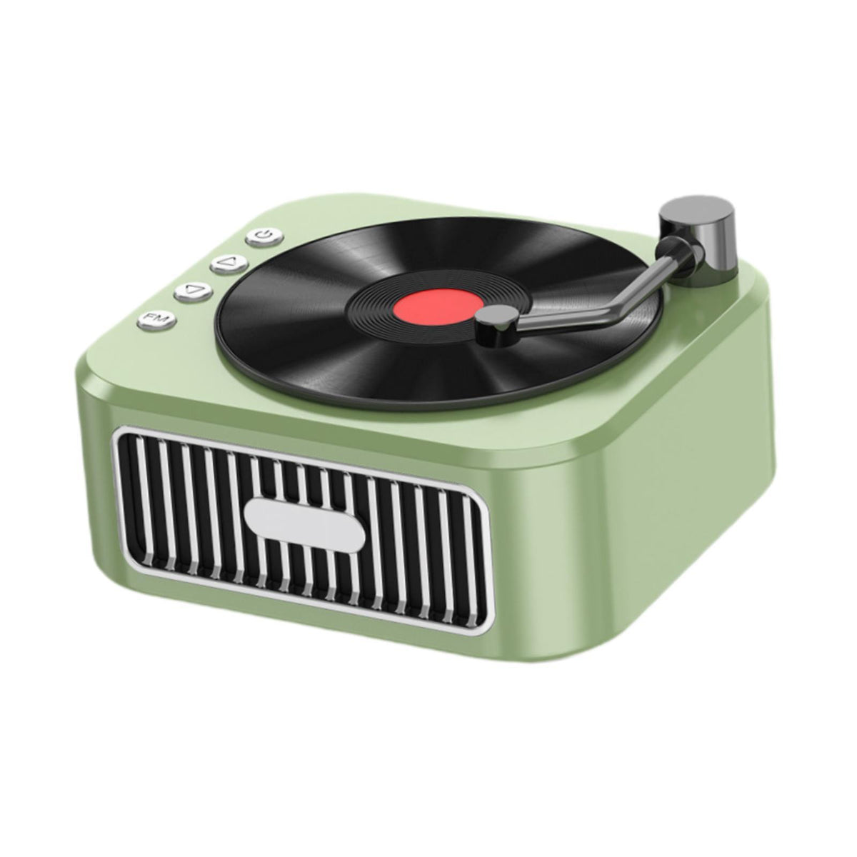 Portable Speaker Retro Elegant Loud Stereo Sound Premium Audio CD Green Batteries included no