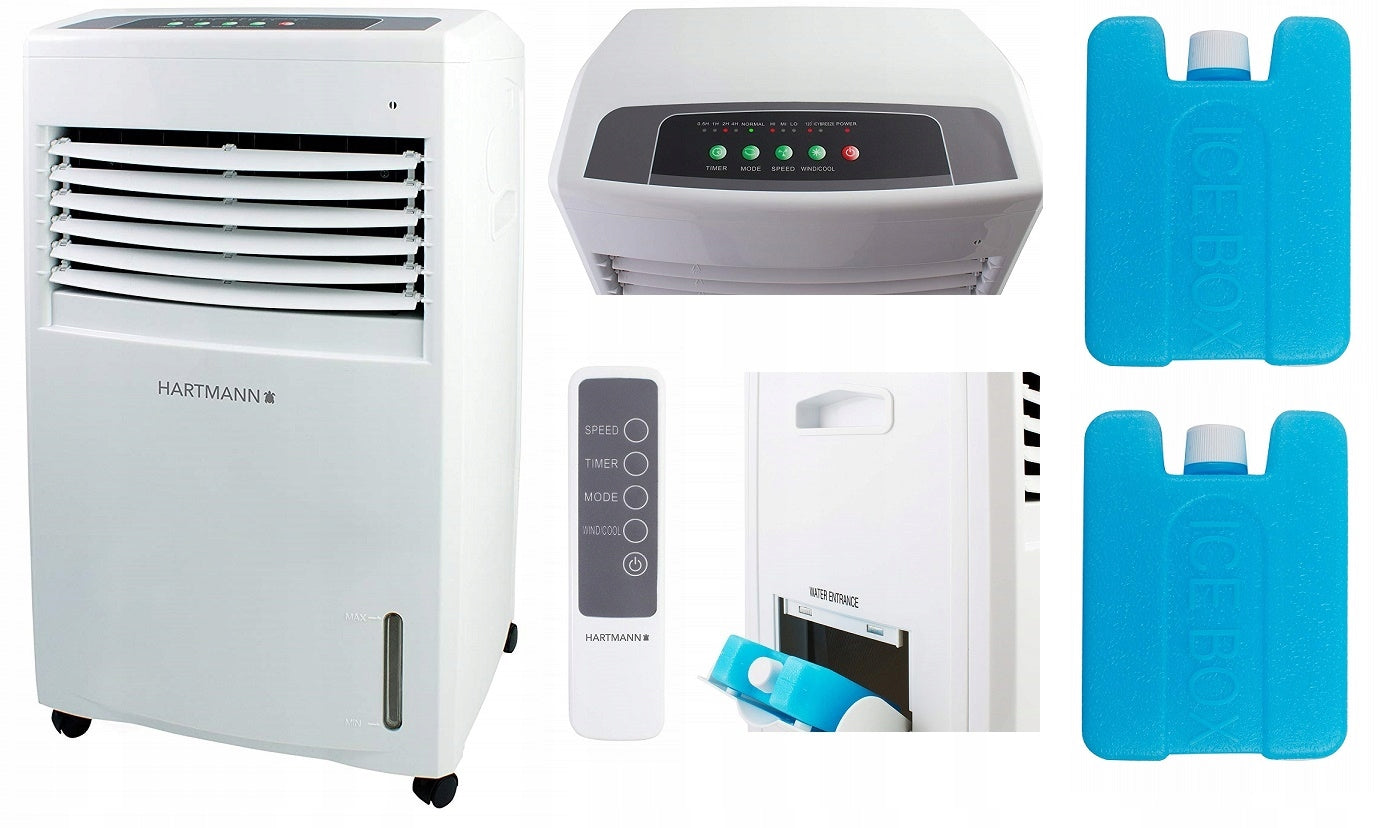 Portable WATER AIR CLIMITOR 4in1, LED remote control, ionizer, Quiet fan, CLEANS