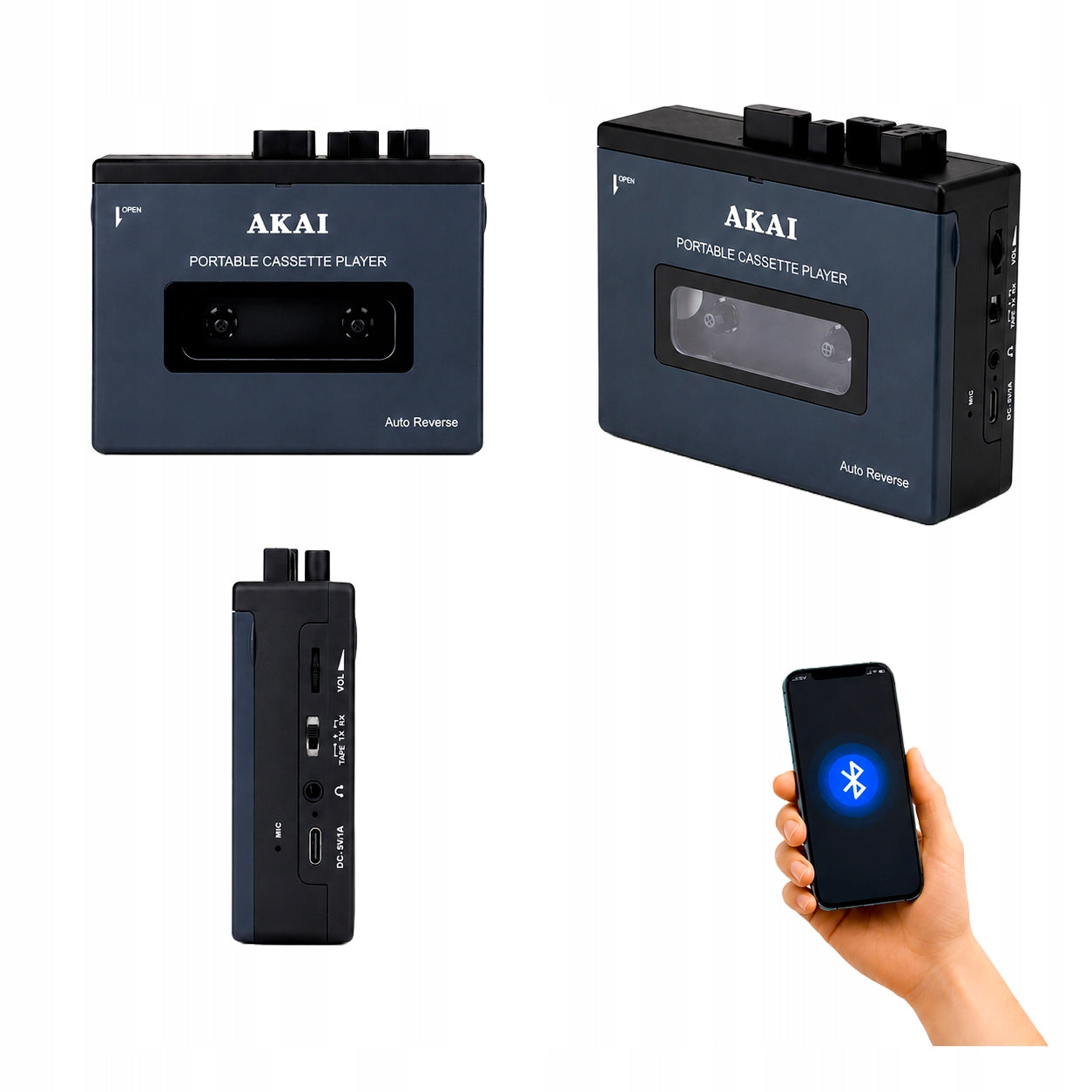 Portable Walkman Cassette Player AKAI Pocket Cassette Player Retro HQ