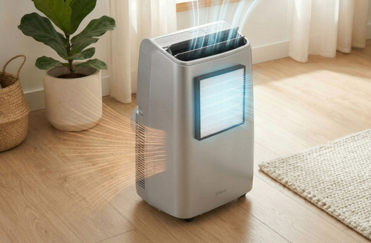 Portable air conditioner 5in1 FERSK VIND 2 40m² heating, dehumidifies 3,52kW, HEPA Brand Fersk