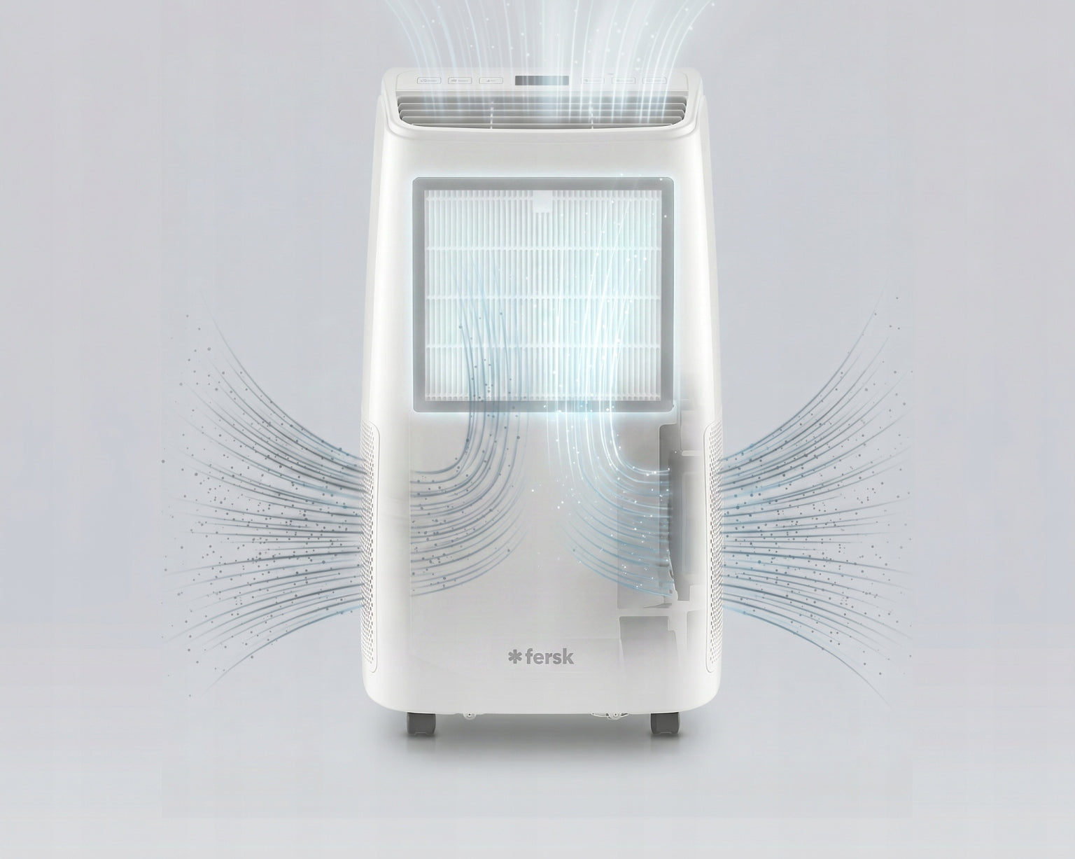 Portable air conditioner 5in1 FERSK VIND 2 40m² heating, dehumidifies 3,52kW, HEPA Control with the remote control