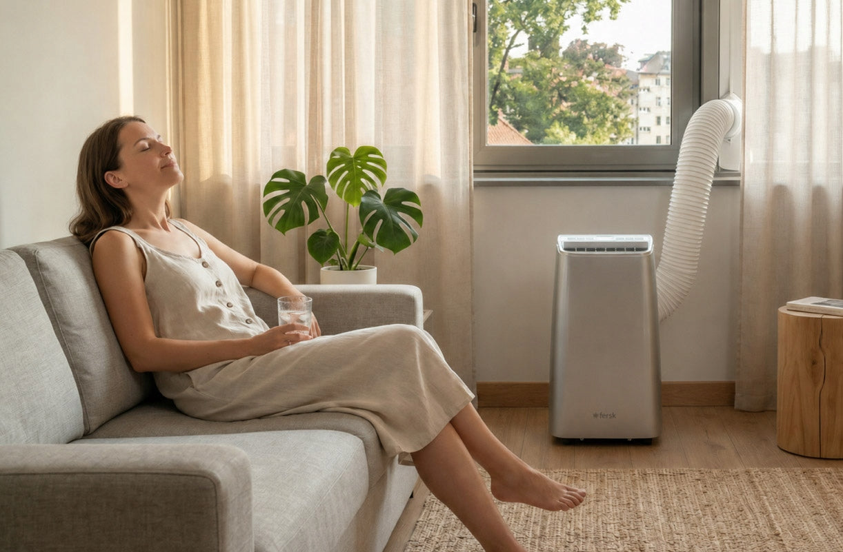 Portable air conditioner 5in1 FERSK VIND 2 40m² heating, dehumidifies 3,52kW, HEPA Manufacturer code VIND 2 WIFI SILVER