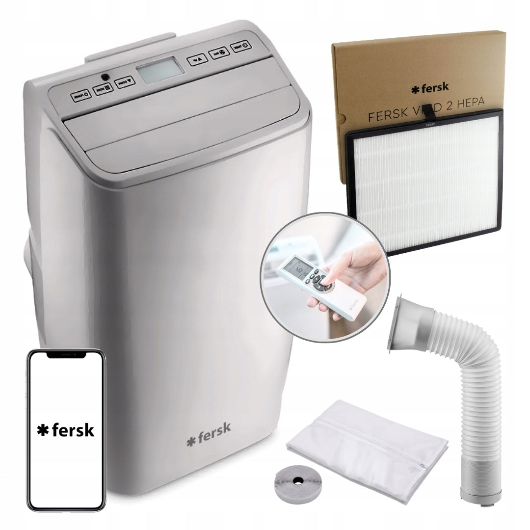 Portable air conditioner 5in1 FERSK VIND 2 40m² heating, dehumidifies 3,52kW, HEPA
