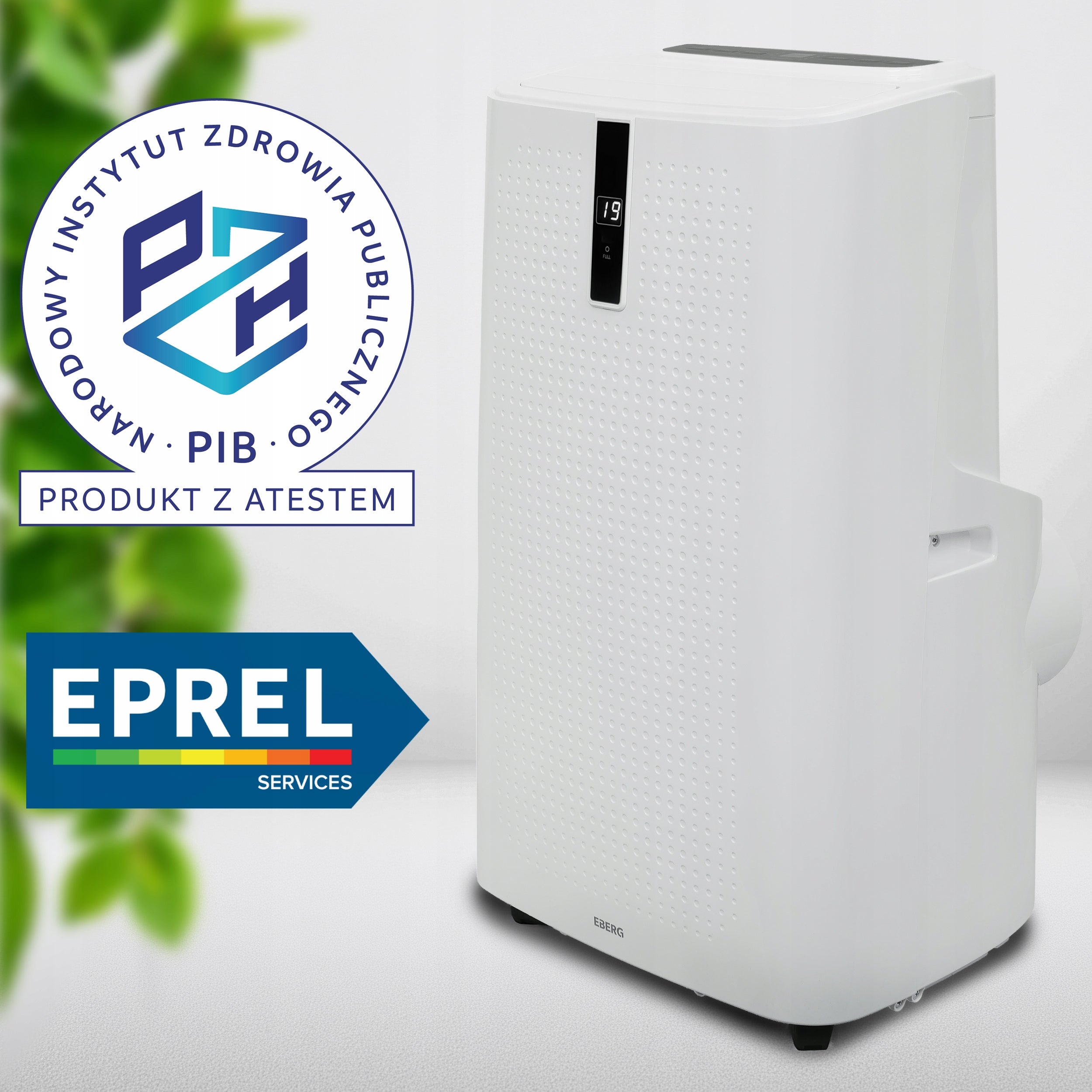 Portable air conditioner EBERG ENVA 3,5kW 3in1 WiFi dehumidifier 56l/24h+ClimaLock Manufacturer code Klimatyzator EBERG ENVA E35J2 WiFi +uszczelka