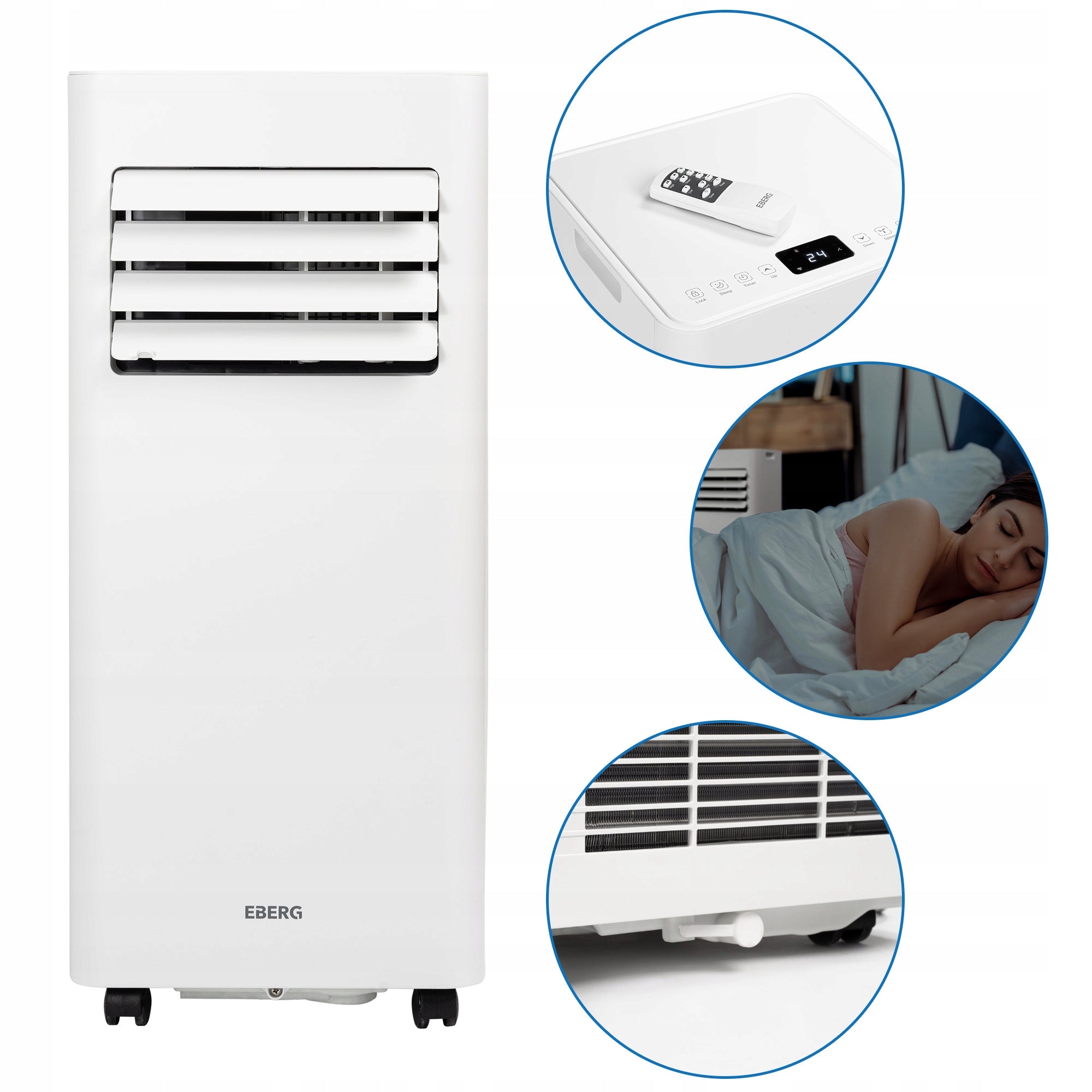 Portable air conditioner EBERG SKY 2,64kW 3in1 WiFi dehumidifier 24l/24h+ClimaLock Model SKY S26E1