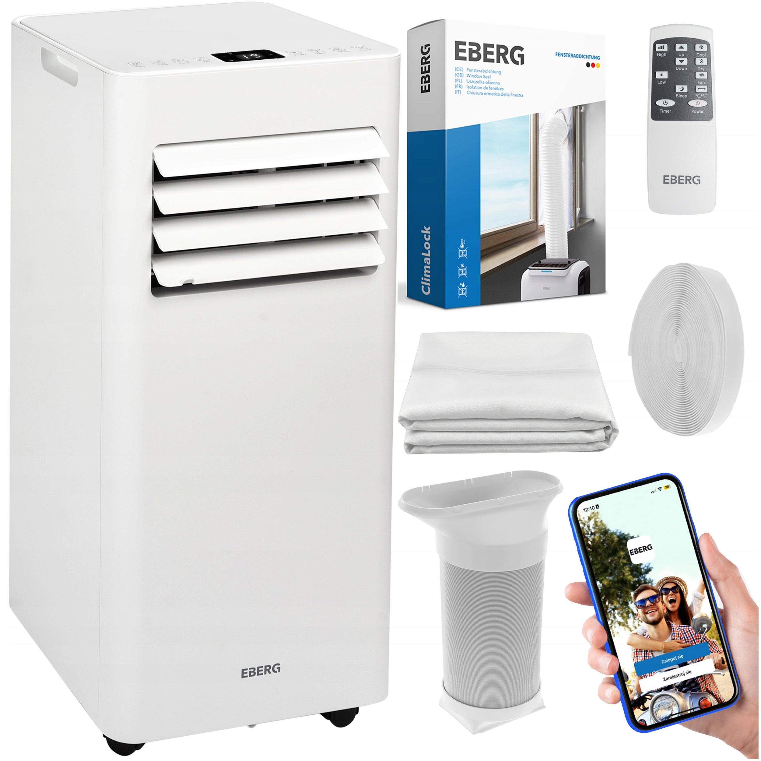 Portable air conditioner EBERG SKY 2,6kW silent WiFi dehumidifier 24l + ClimaLock