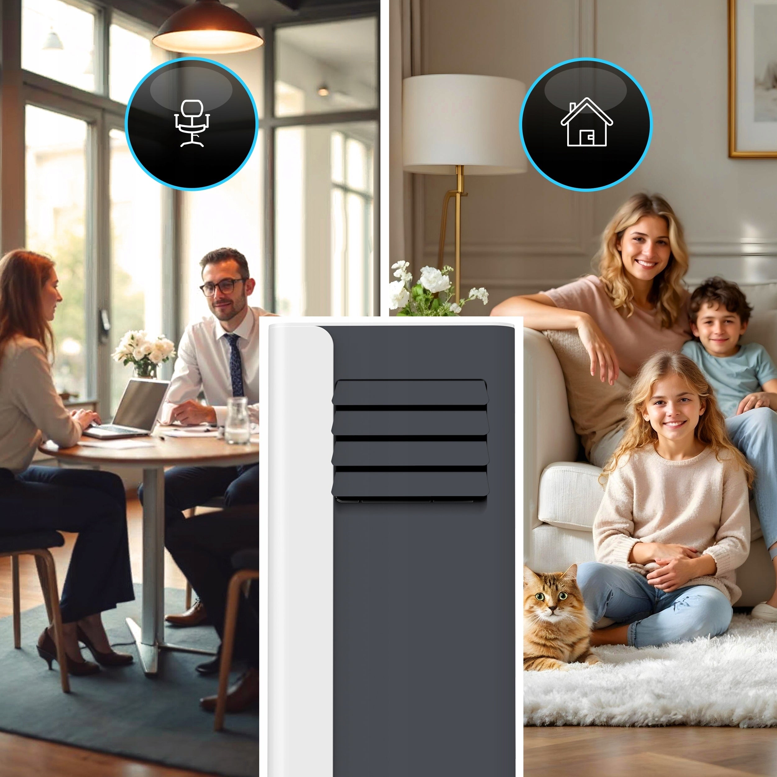 Portable air conditioner MINI 2,6 kW small quiet WiFi 26 m2 dehumidifier gasket Heating power 0 W