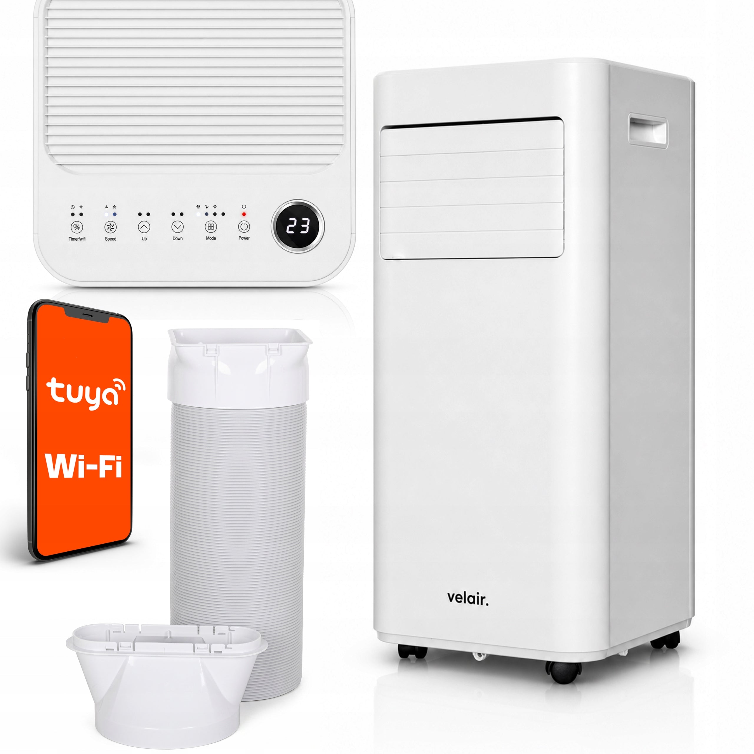 Portable air conditioner VELAIR OPTI 2,6KW Dehumidifier WiFi 24L/24H
