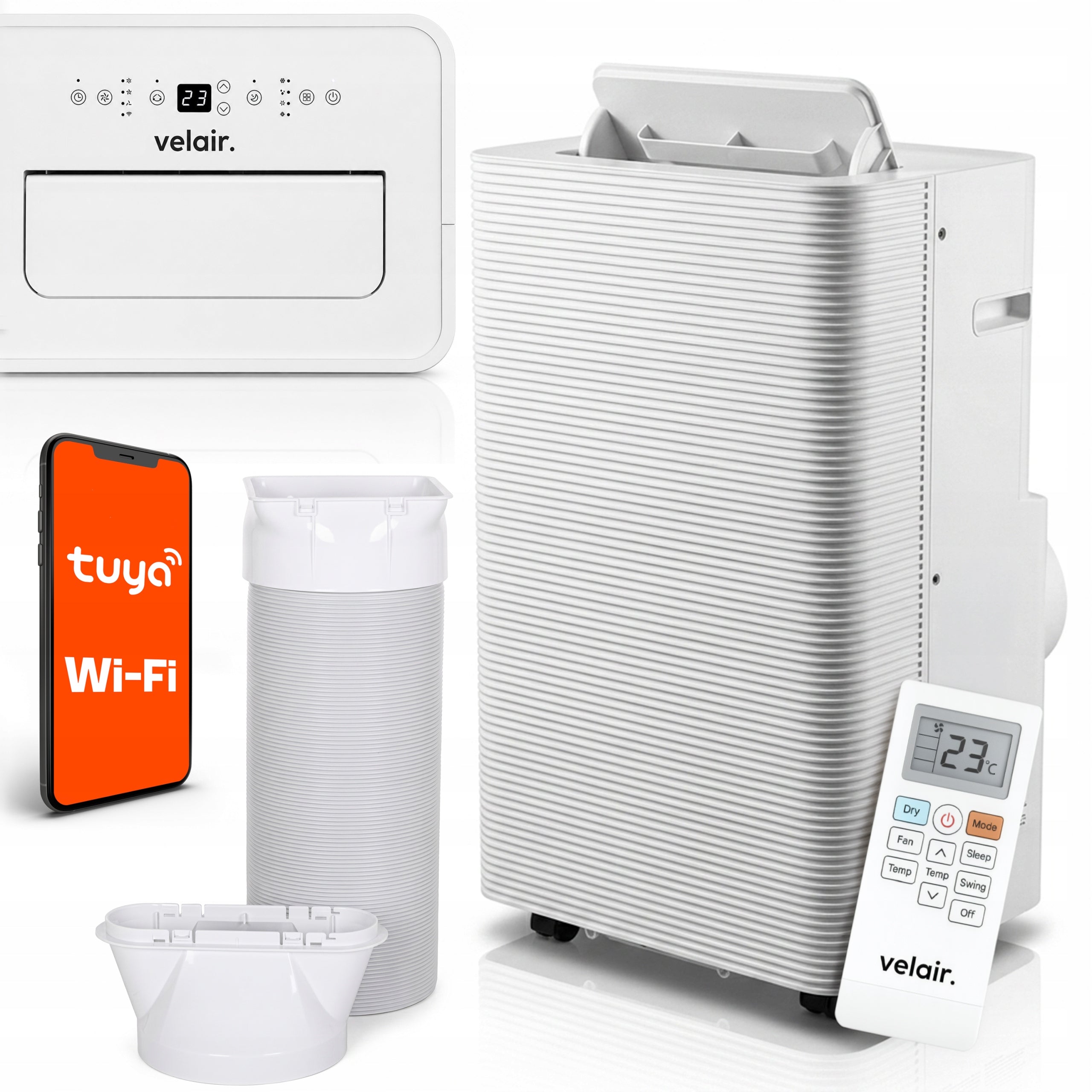 Portable air conditioner VELAIR OPTI MAX 4,1kW 4in1 WiFi dehumidifier 60l/24h