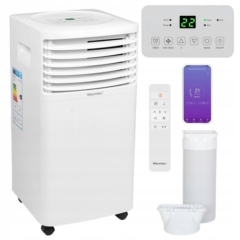 Portable air conditioner WiFi small dehumidifier quiet 3in1 2,6kW Sotra Warmtec