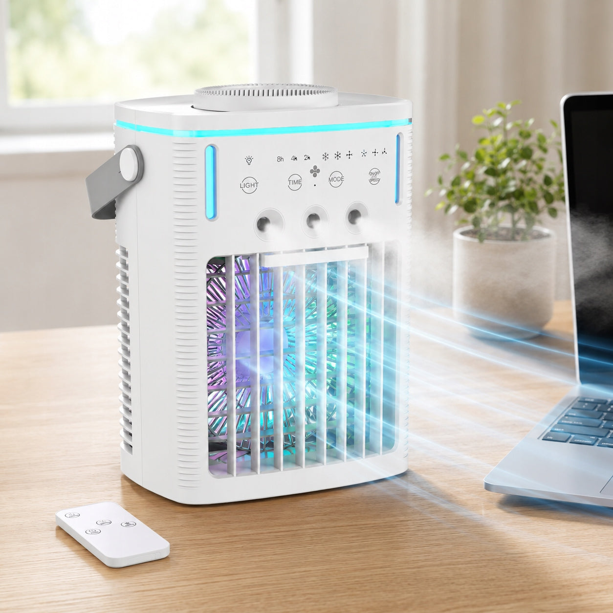 Portable air conditioner, air cooler, 1000 mL, 3-speed , remote control Brand no brand