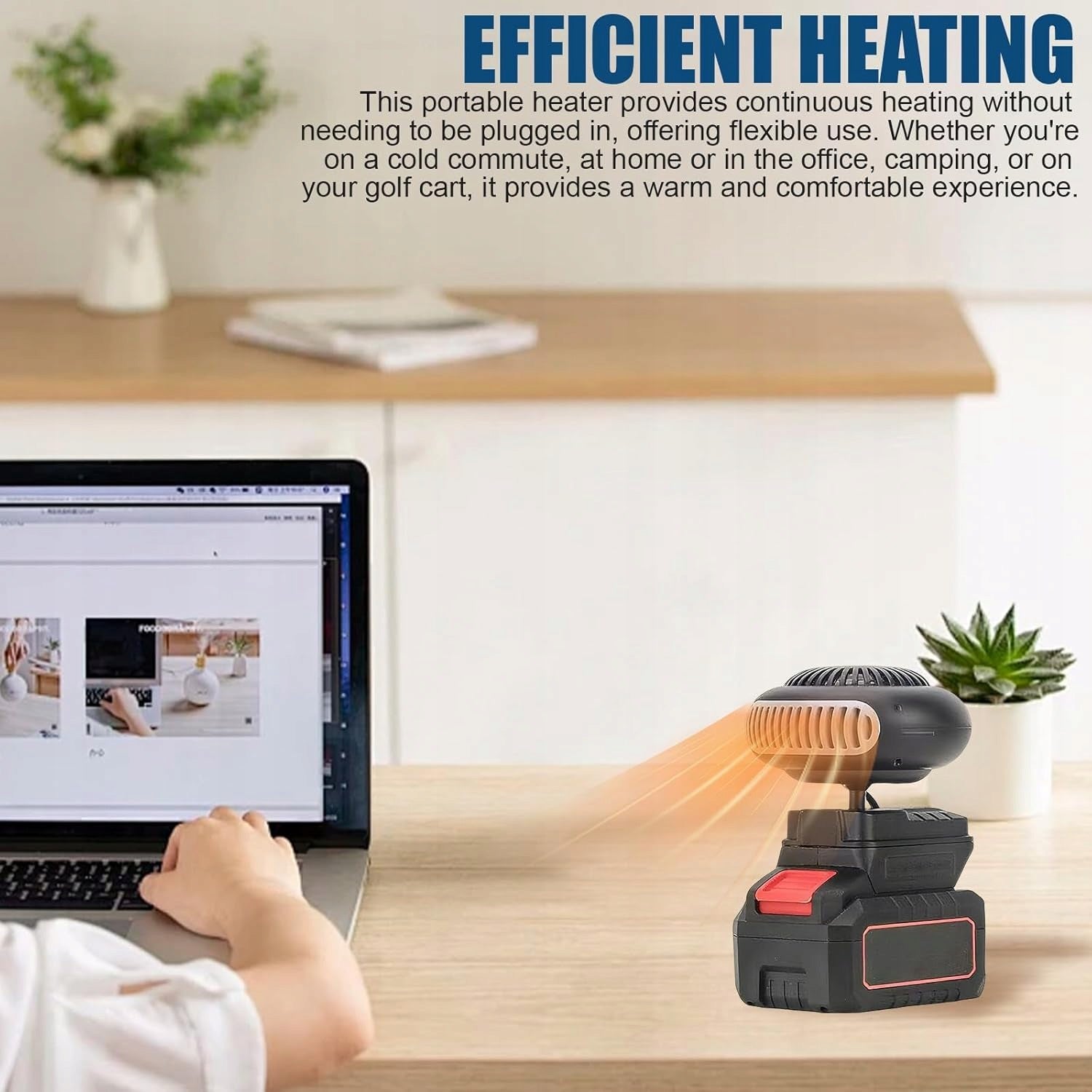 Portable battery heater with two batteries Kind other